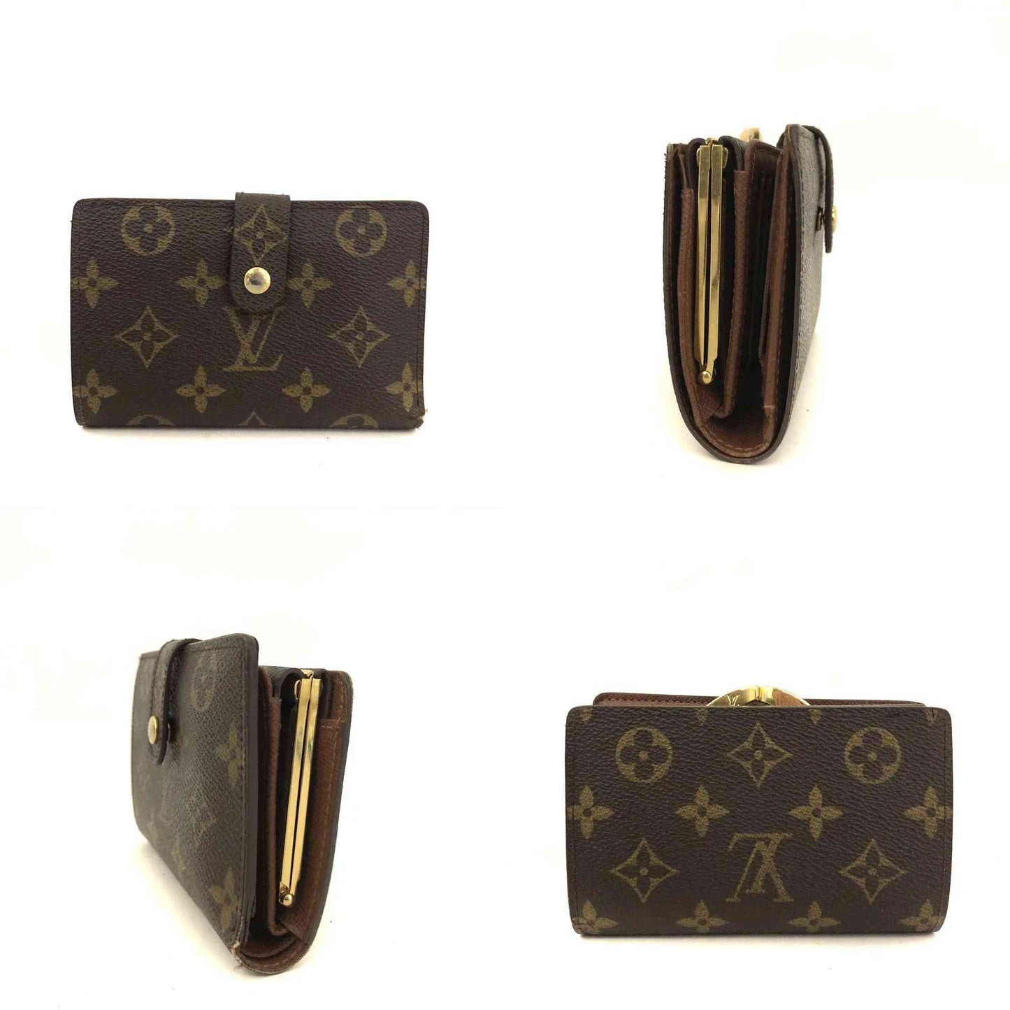 $750 2010 Louis Vuitton Monogram French Purse Wallet MI4160