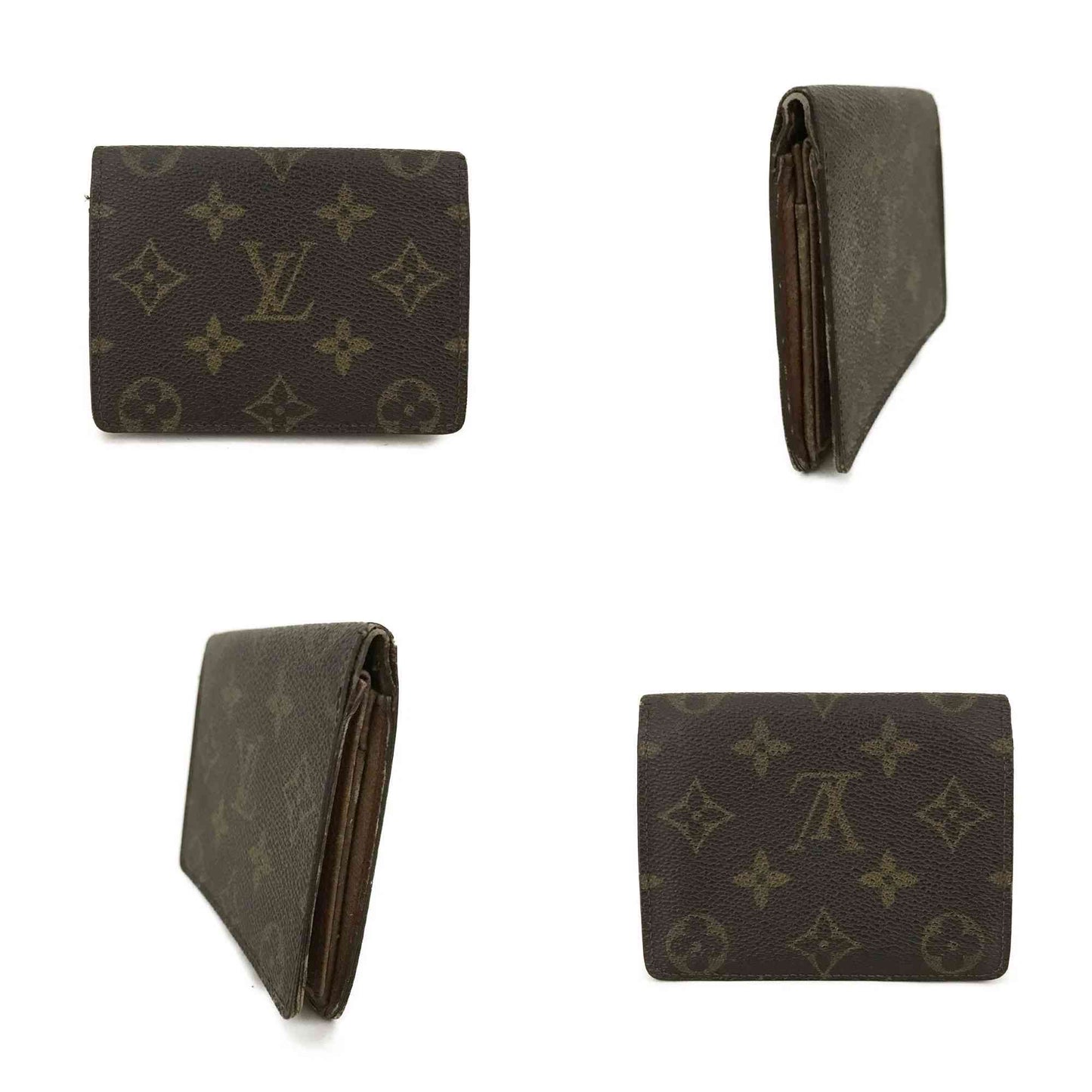 $360 1992 WELL WORN LOUIS VUITTON Monogram Card Holder Pass Case CT0942