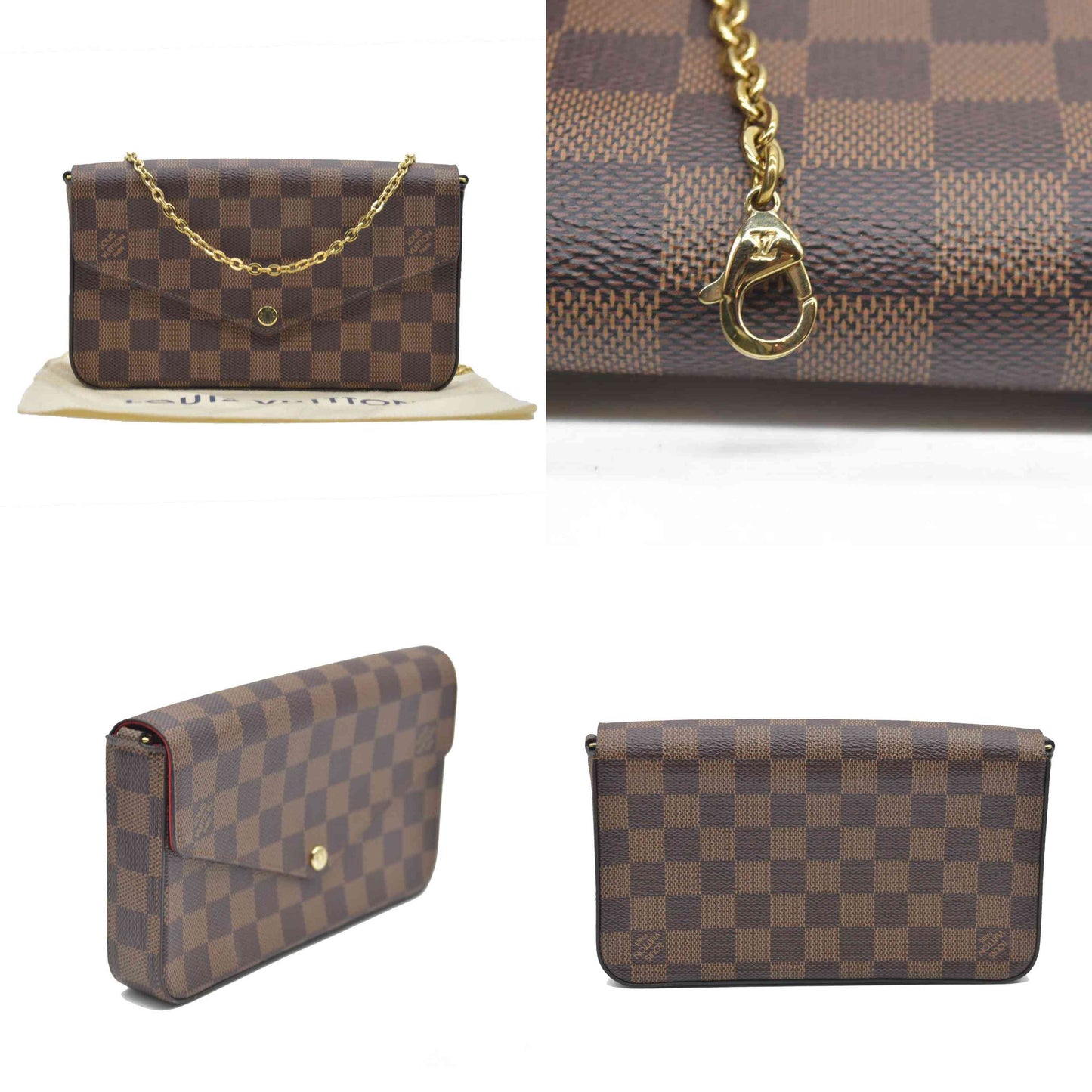 $1580 Louis Vuitton Damier Ebene Pochette Félicie