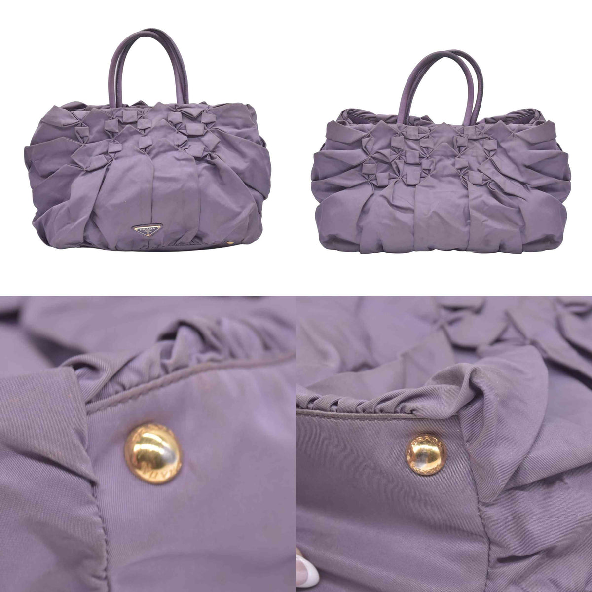 $995 Prada Tessuto Nylon Origami Purple CONSIGNMENT