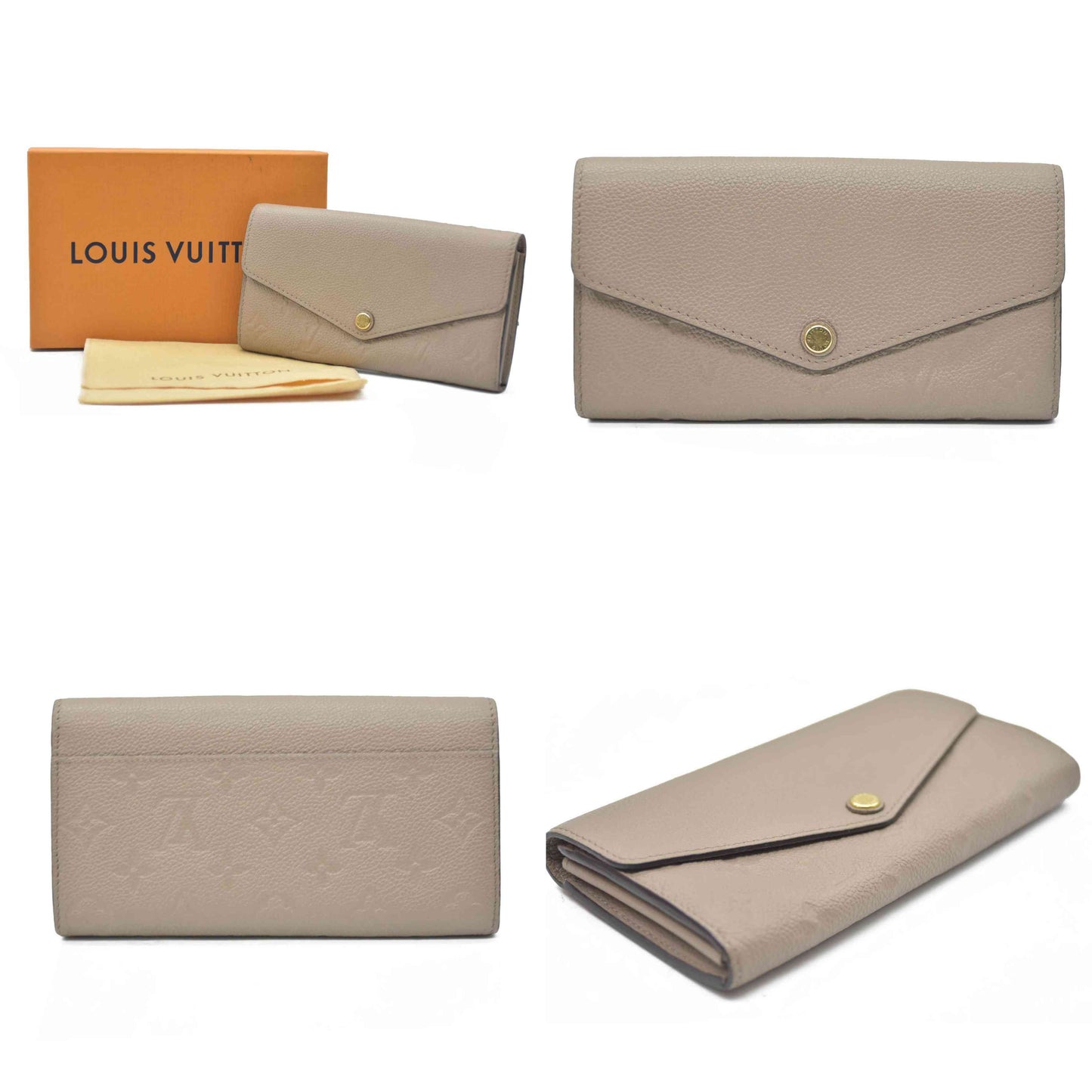 Louis Vuitton $1030 Monogram Empreinte Portefeiulle Sarah Bifold Long Wallet/7BH0009