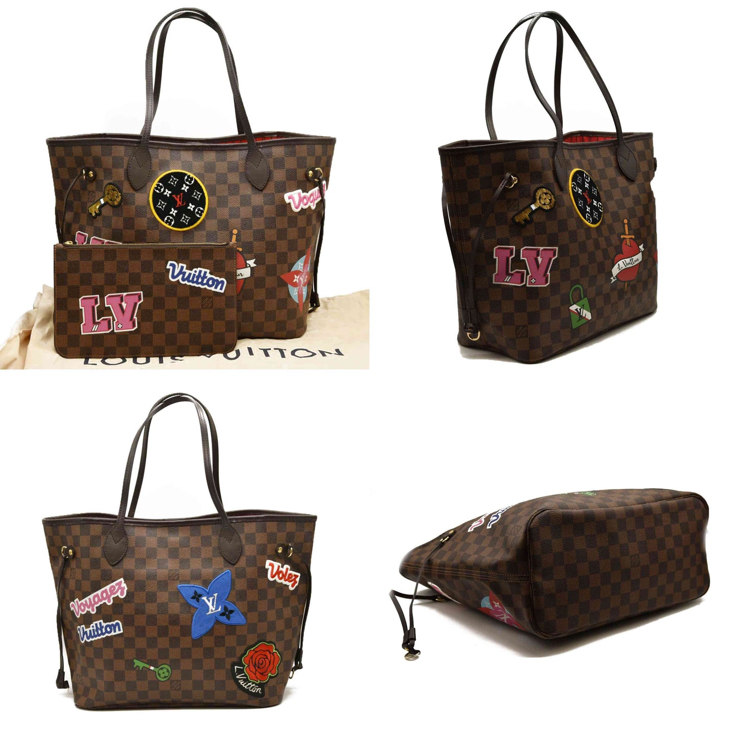 LOUIS VUITTON  Damier Ebene Travel Stickers Neo Neverfull MM  AR3148