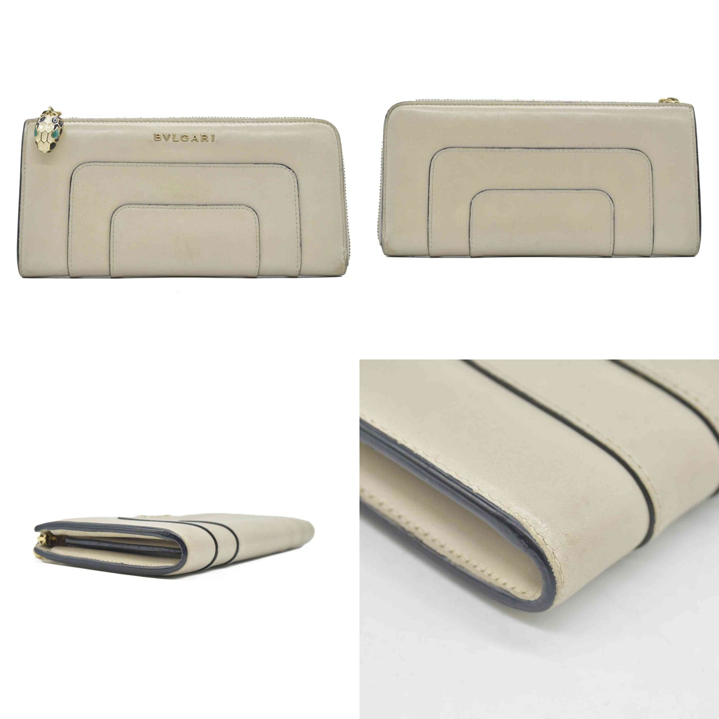 $840 Bvlgari Serpenti leather wallet CONSIGNMENT