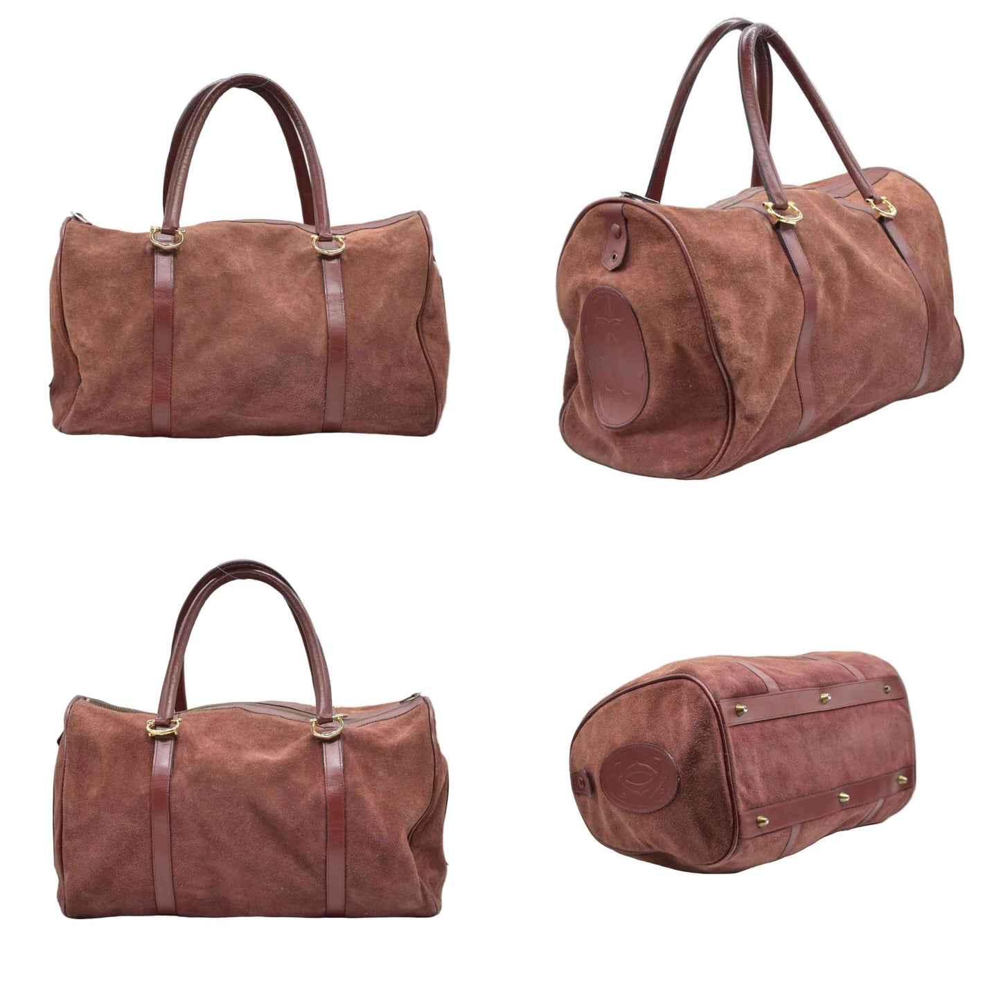 $3800 Cartier Suede Boston Bag Consignment