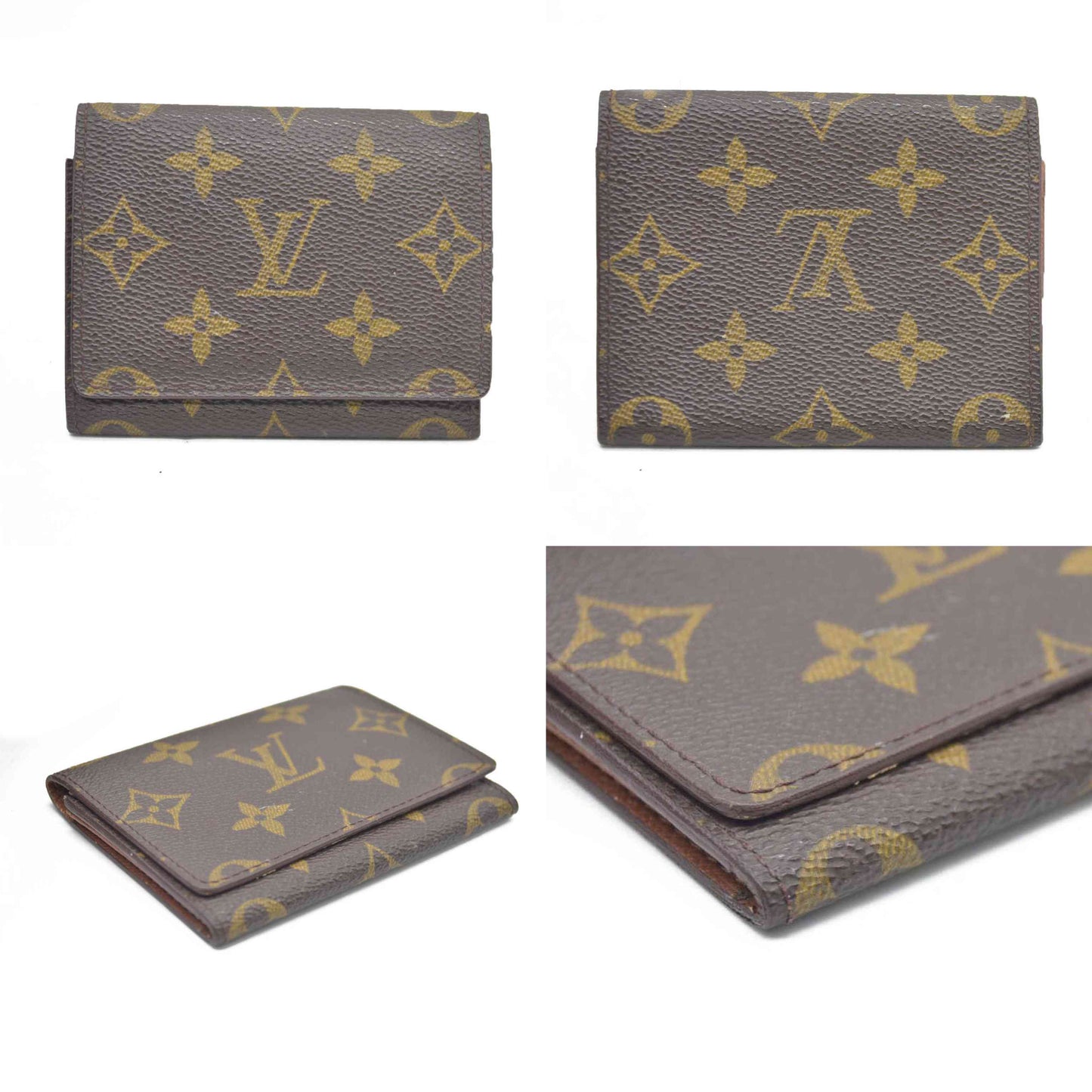 AUCTION $535 LOUIS VUITTON Monogram Enveloppe Carte de Visite Card Case Wallet