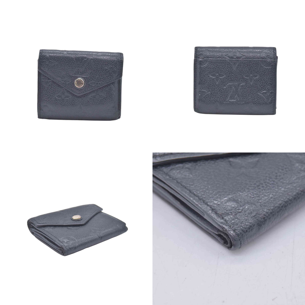 $795 2021 Louis Vuitton Empreinte Zoe Wallet Black SP0291 CONSIGNMENT 10020903