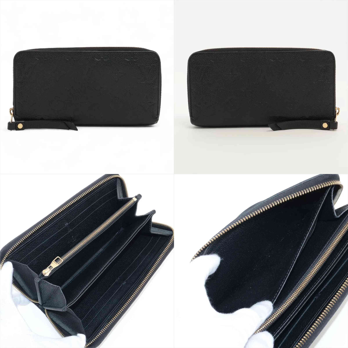 $1210 2015 Empreinte Zippy Wallet M61864 Noir Zip Round Wallet 10021035 SP1155