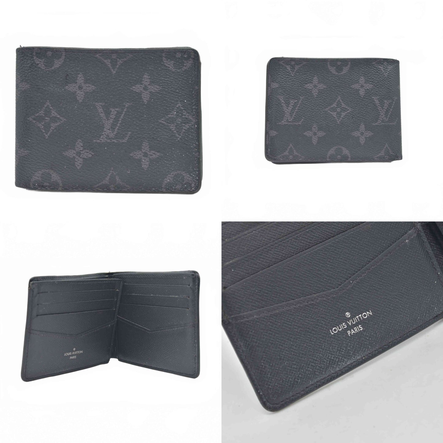 $495 RFID Louis Vuitton Monogram Eclipse Slender Wallet