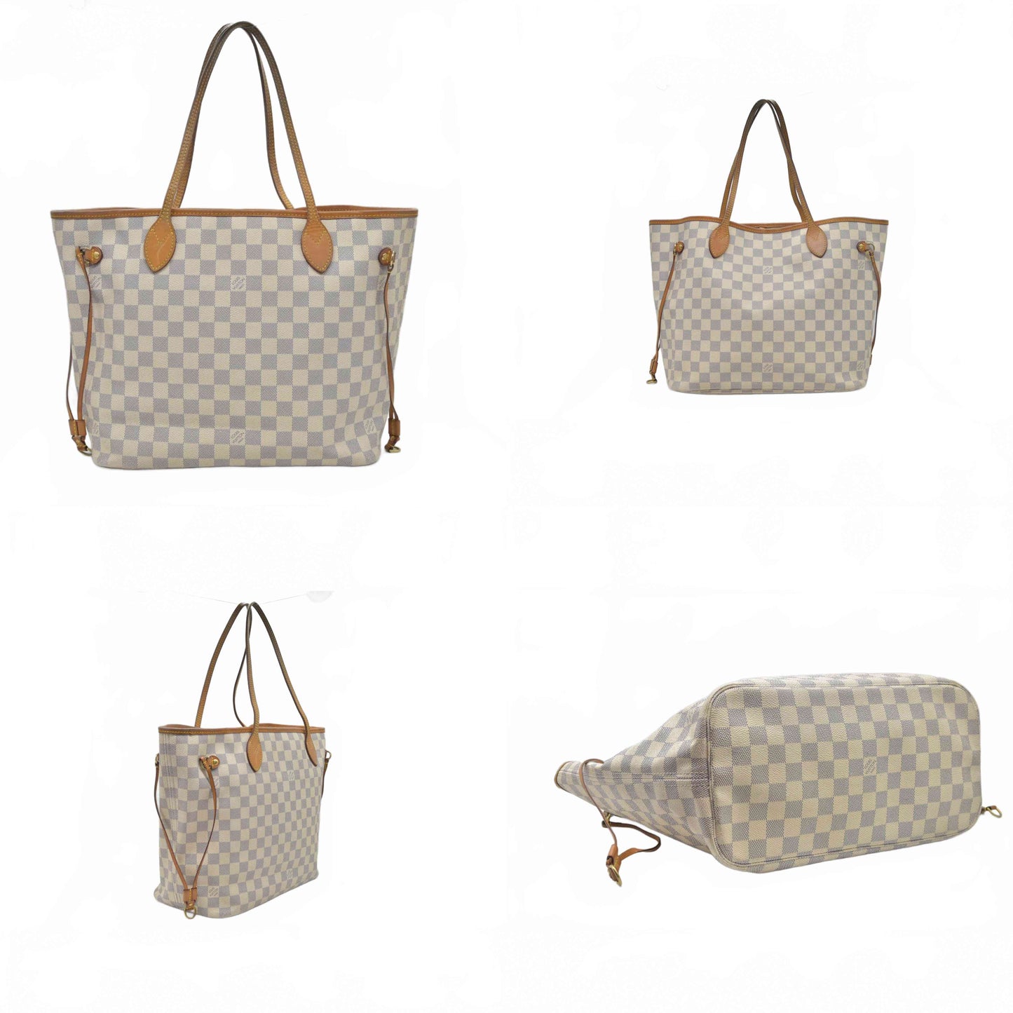 $2170 Louis Vuitton Damier Azur Neverfull MM SA1144