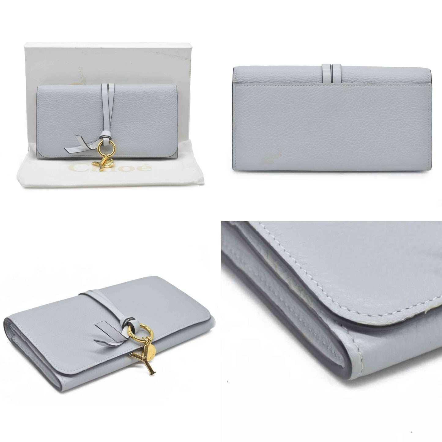 AUCTION $595 Chloe Alphabet Leather Bifold Long Wallet