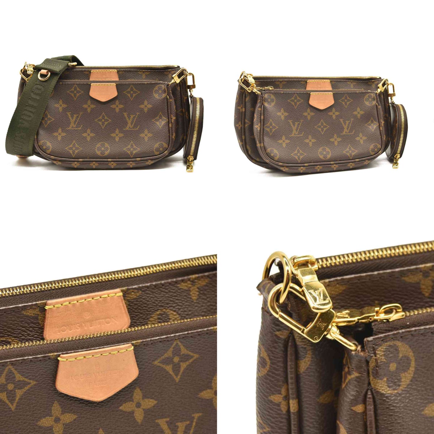 LOUIS VUITTON Monogram Multi Pochette Accessories Kaki CA0221