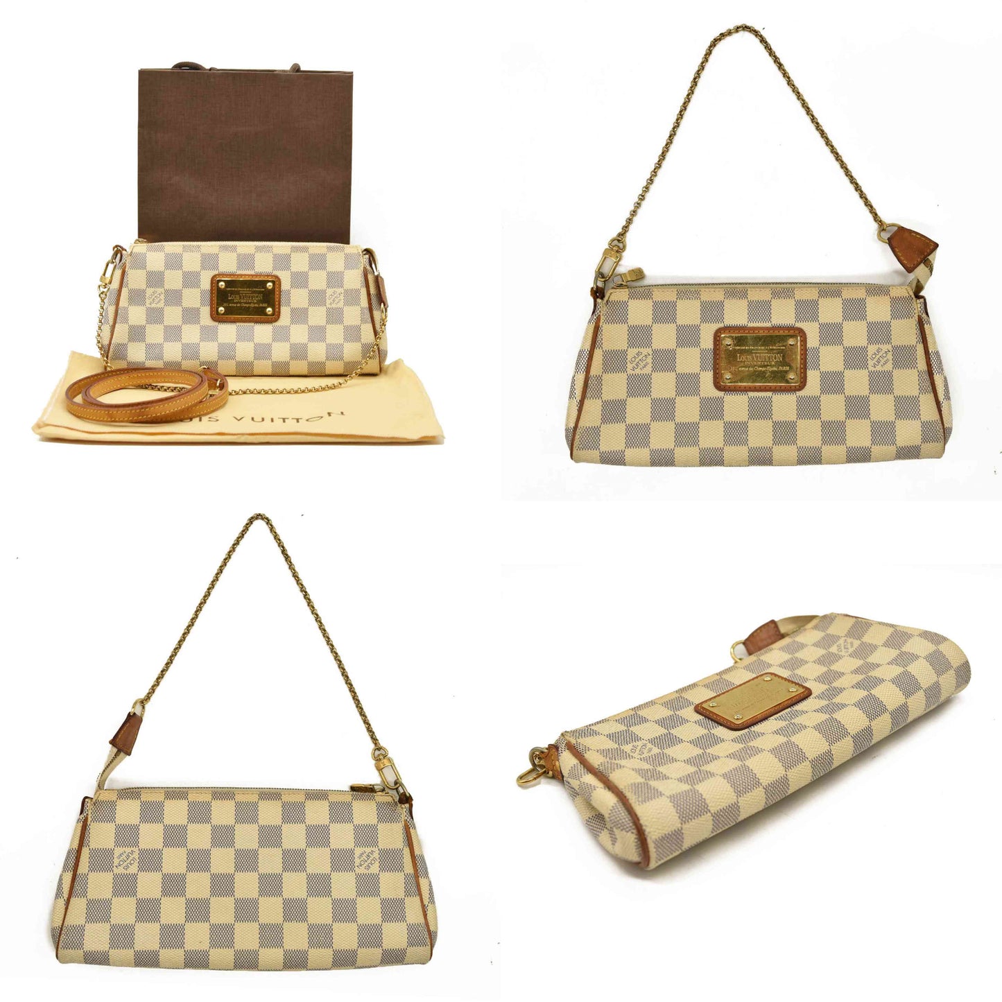 LOUIS VUITTON  Damier Azur Eva Clutch SN4160