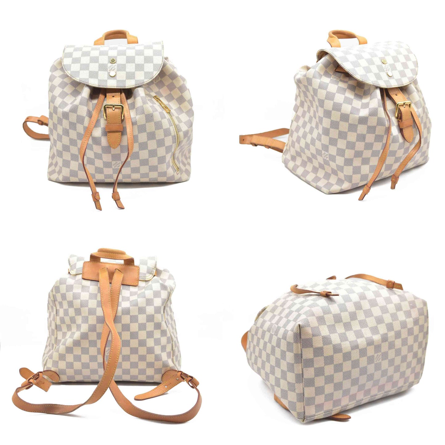 $2120 Louis Vuitton  Damier Azur Sperone Backpack 2016