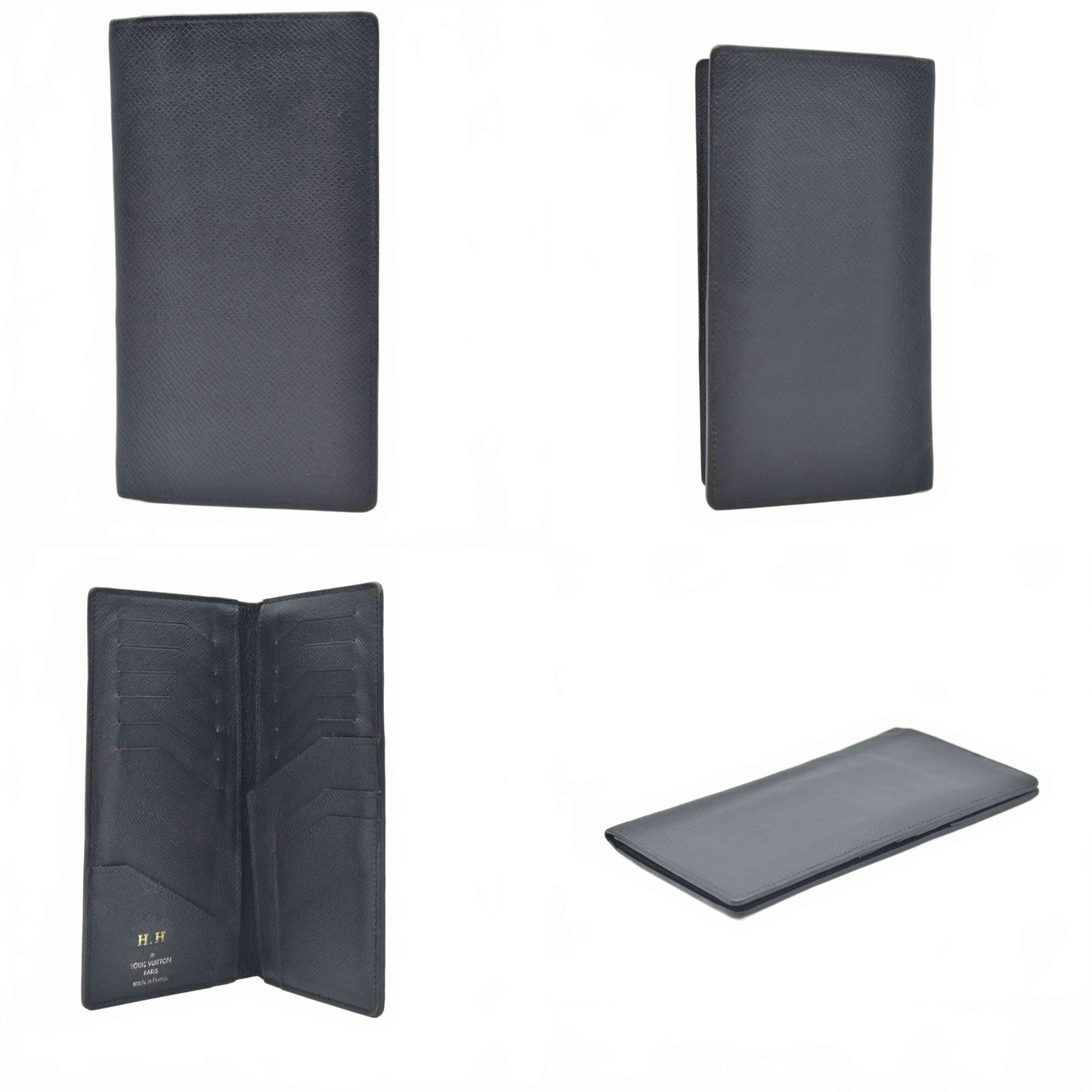 $750 2011 Taiga Porte Valeurs Organizer Wallet Black TA4101