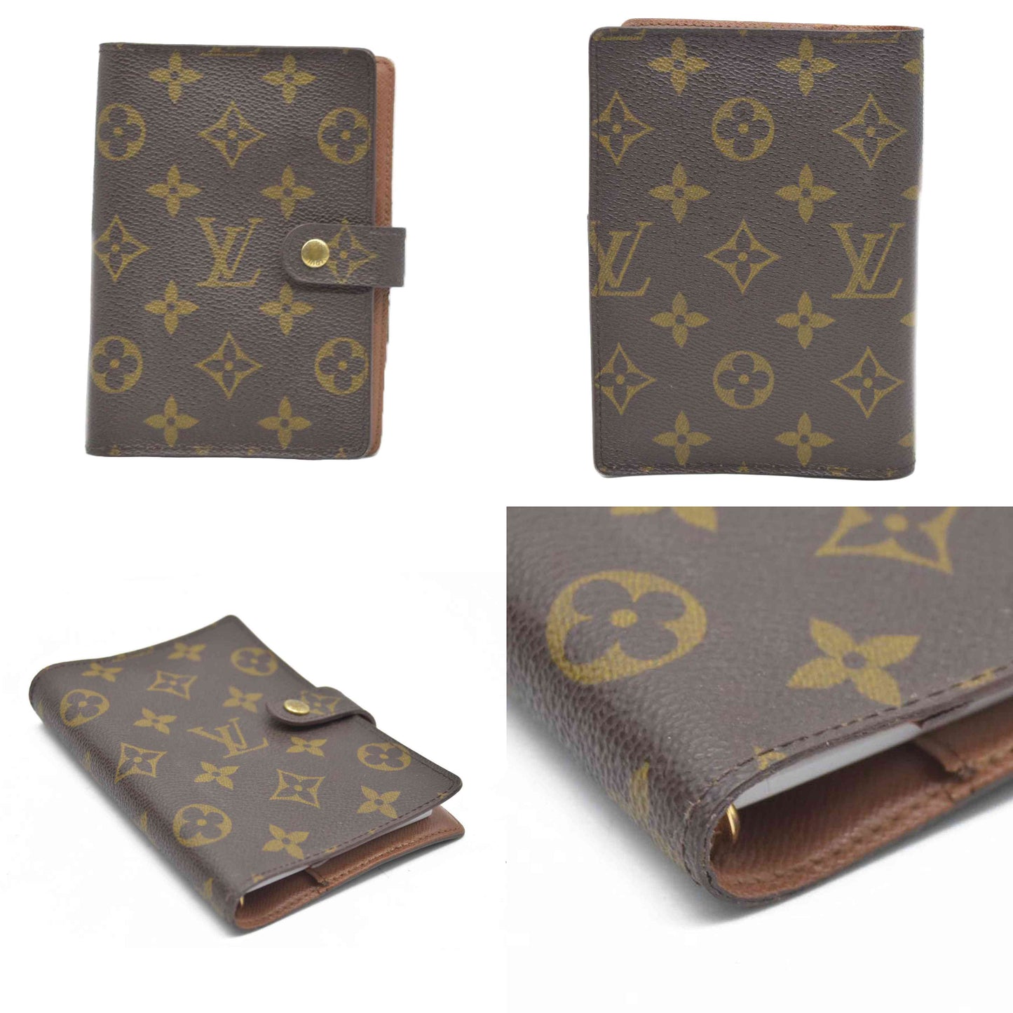 $495 CONSIGNMENT Louis Vuitton Monogram Agenda PM Notebook Cover Brown