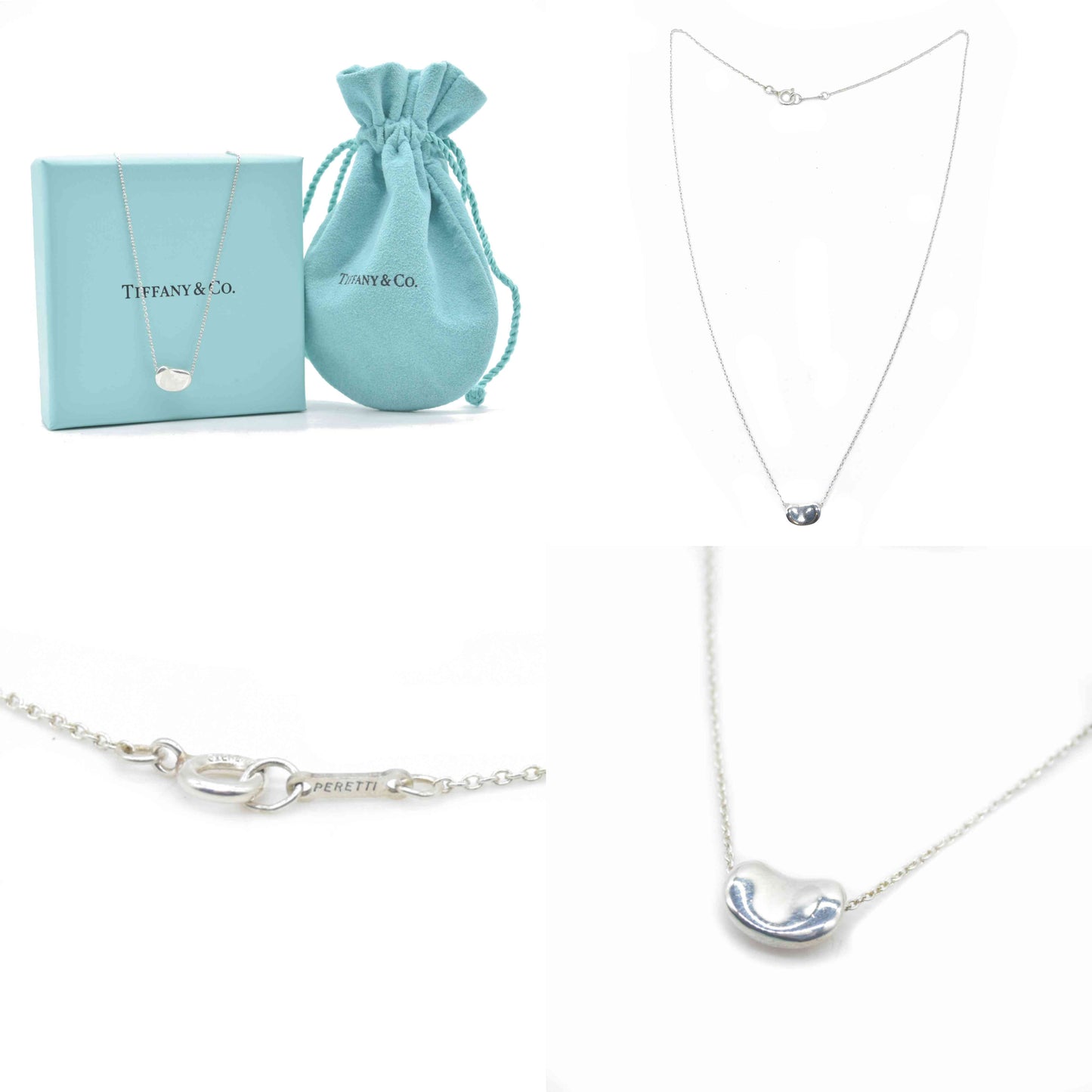 $345 Tiffany & Co. Elsa Peretti Bean Design Pendant in Sterling Silver, 9 mm