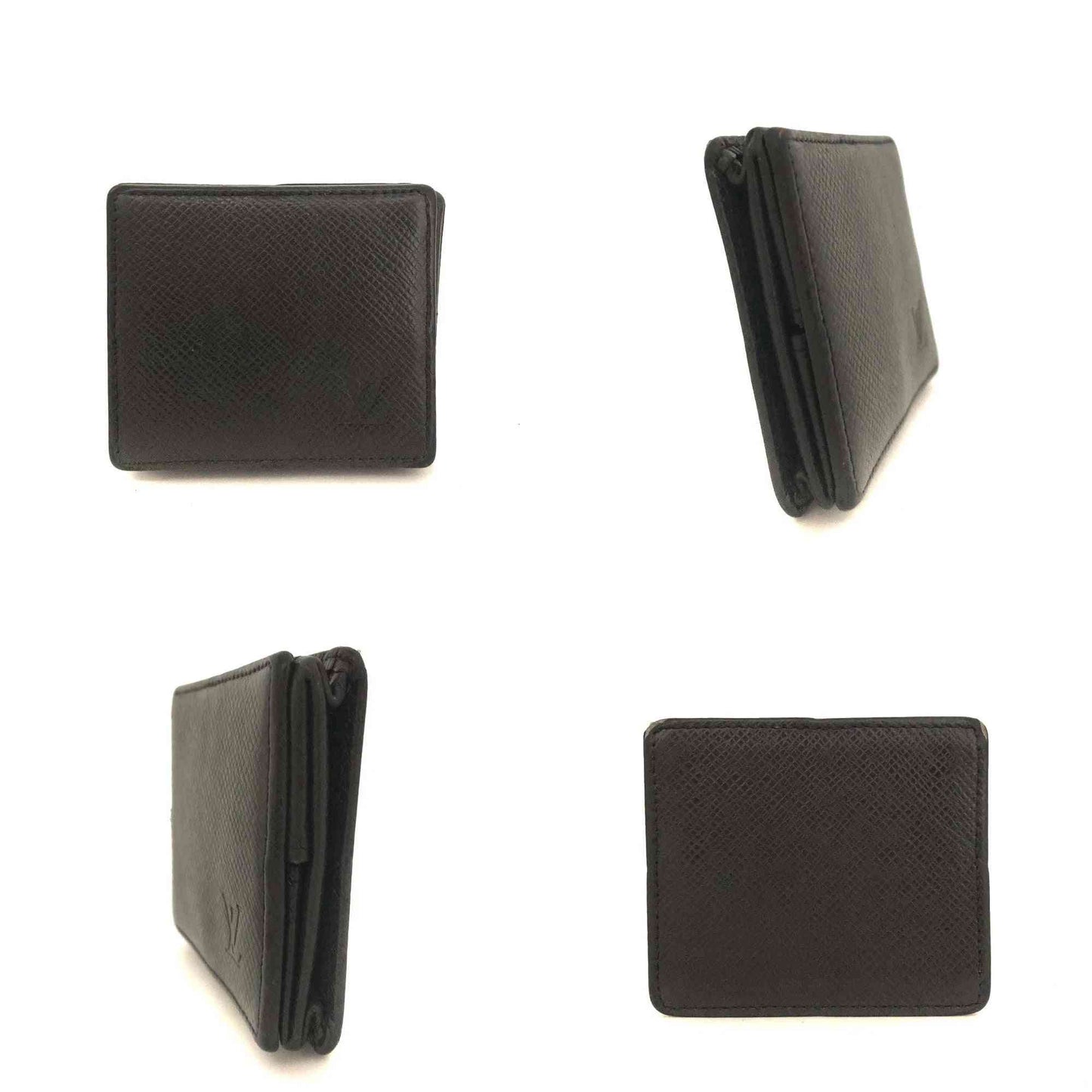 Louis Vuitton Taiga Porte Mannaie Boite Leather Coin Purse Wallet CT0036