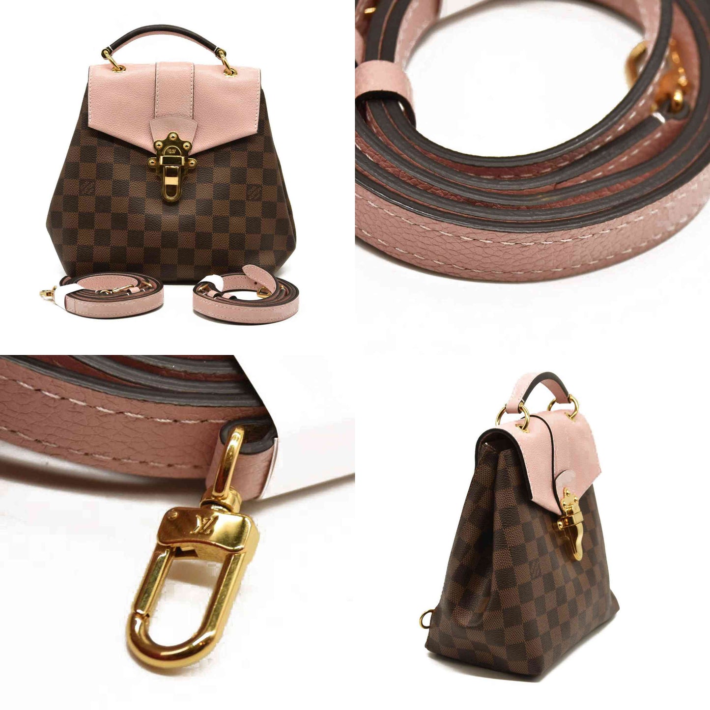 Louis Vuitton  Damier Ebene Clapton Backpack Magnolia