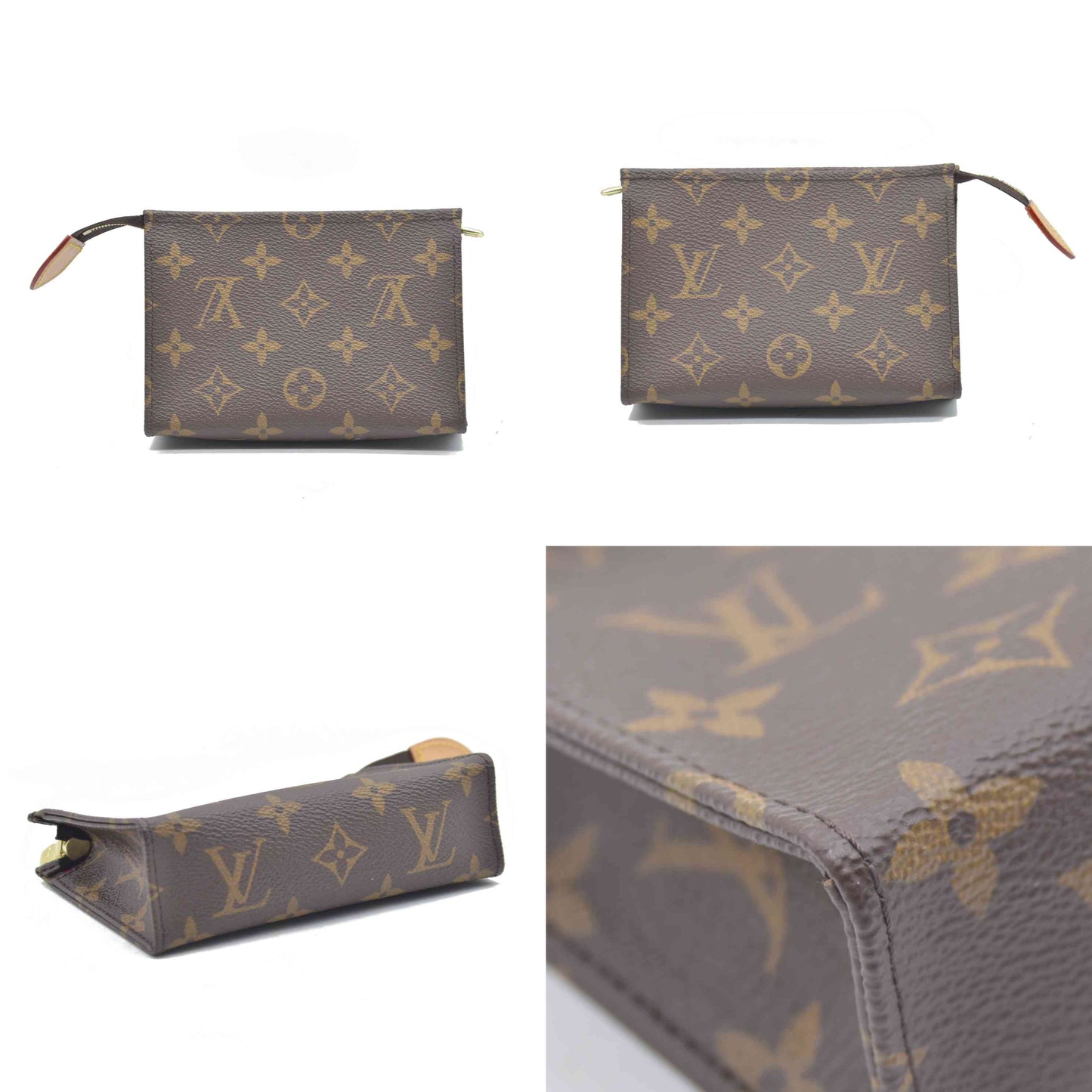 $700 Louis Vuitton  Monogram Toiletry Pouch 15 Fuchsia RFID