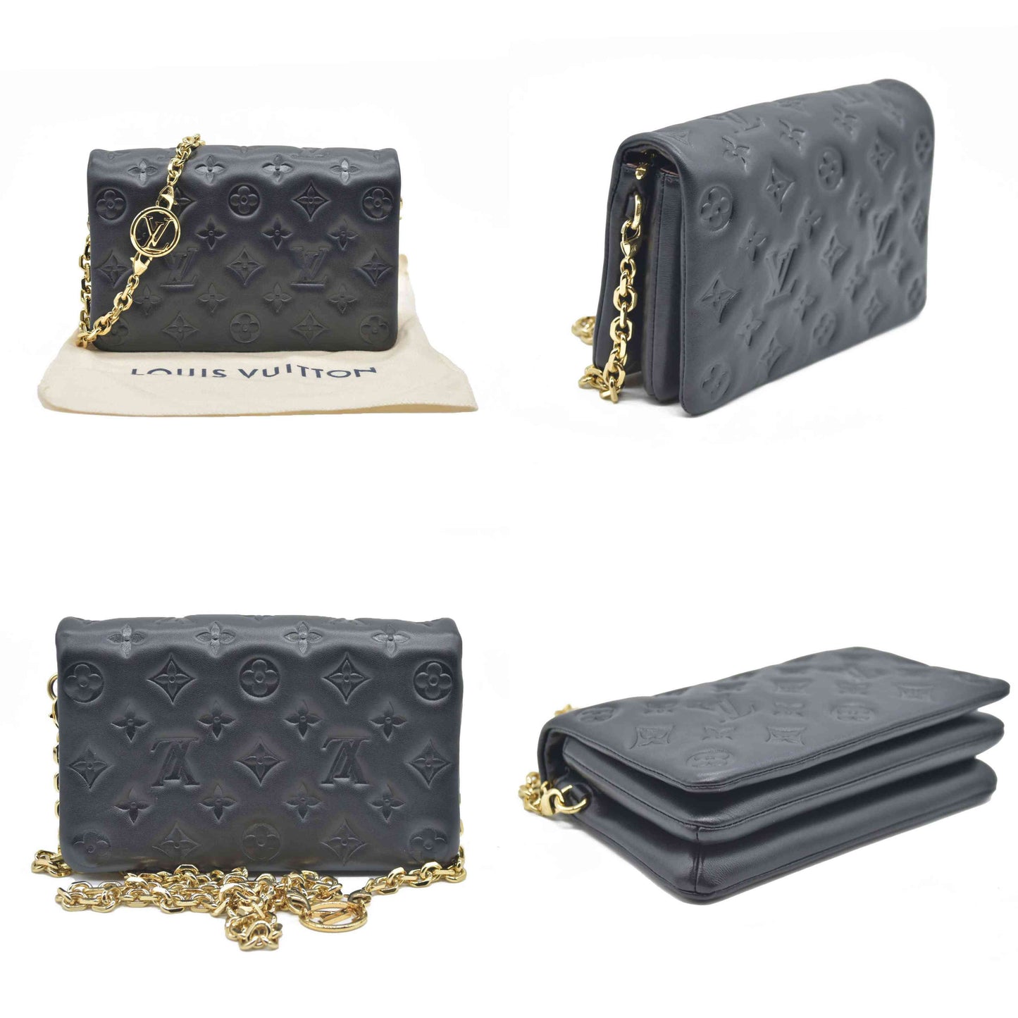 $3150 Louis Vuitton LV Monogram Pochette Coussin