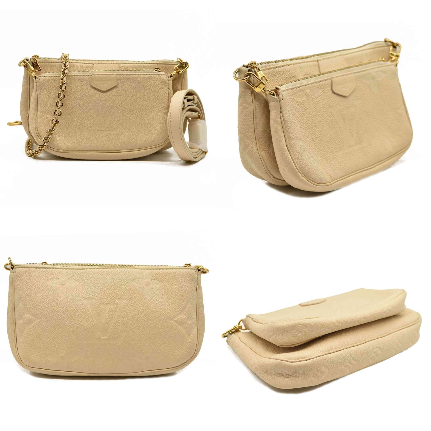 Louis Vuitton  Empreinte Monogram Giant Multi Pochette Accessories Cream