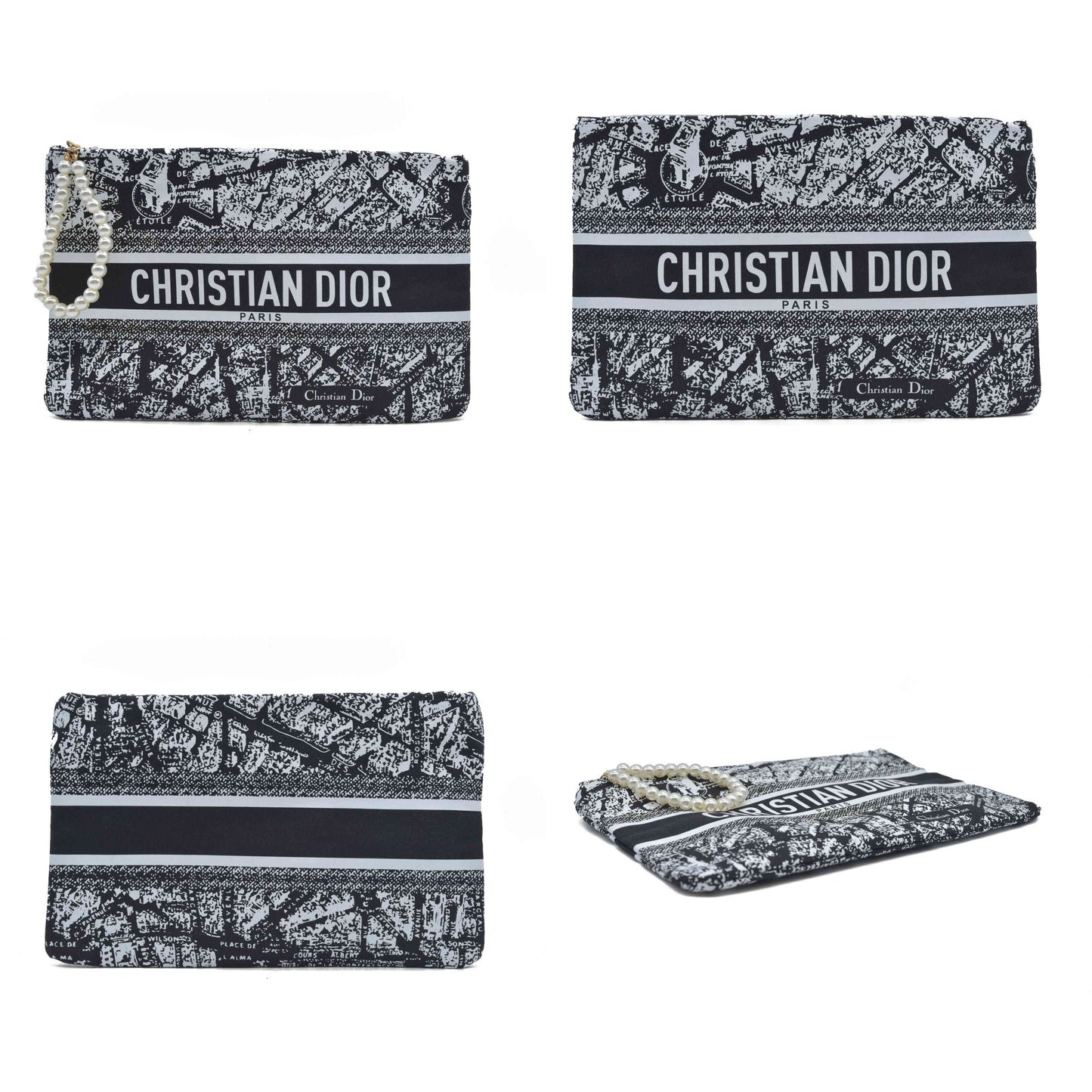 NEW CHRISTIAN DIOR Plan De Paris Map Makeup Bag Novelty GWP Pouch Clutch