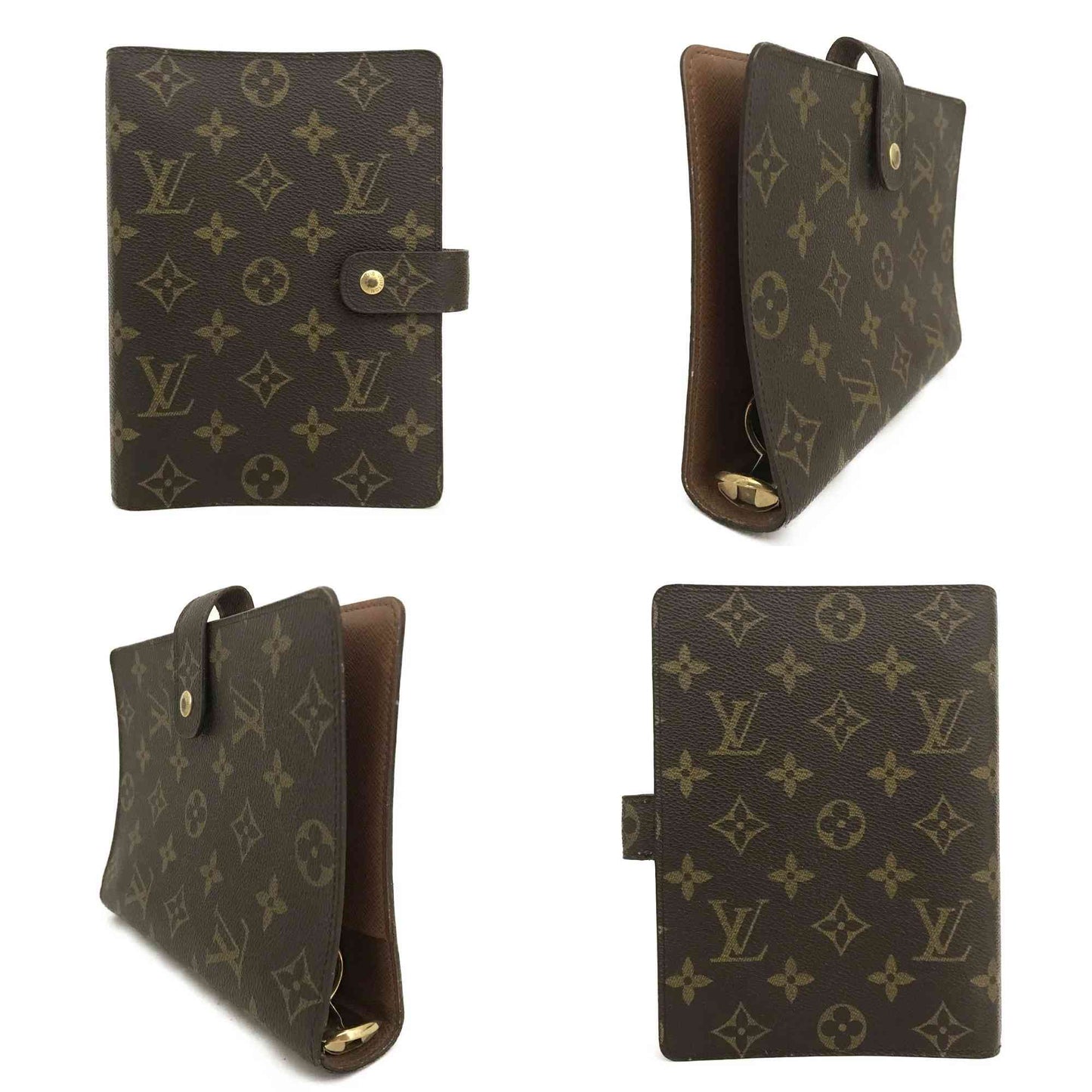 $755 1999 Louis Vuitton Monogram Medium Ring Agenda Cover SP0999