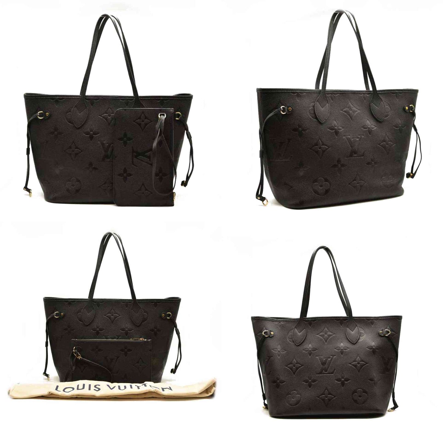 USED LOUIS VUITTON Empreinte Monogram Giant Neverfull MM Black