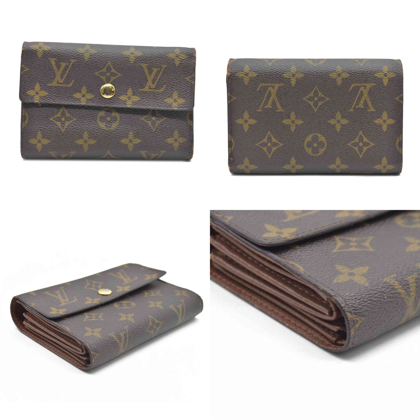AUCTION $610 LOUIS VUITTON Monogram Alexandra Trifold Wallet CA0097