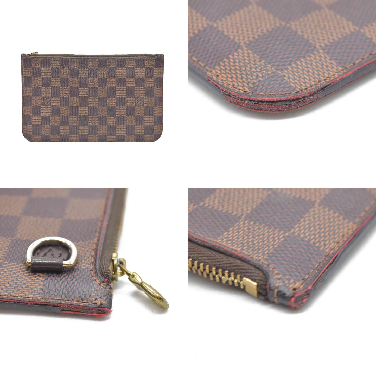 AUCTION $600 Louis Vuitton  Damier Ebene Neverfull MM GM Pochette