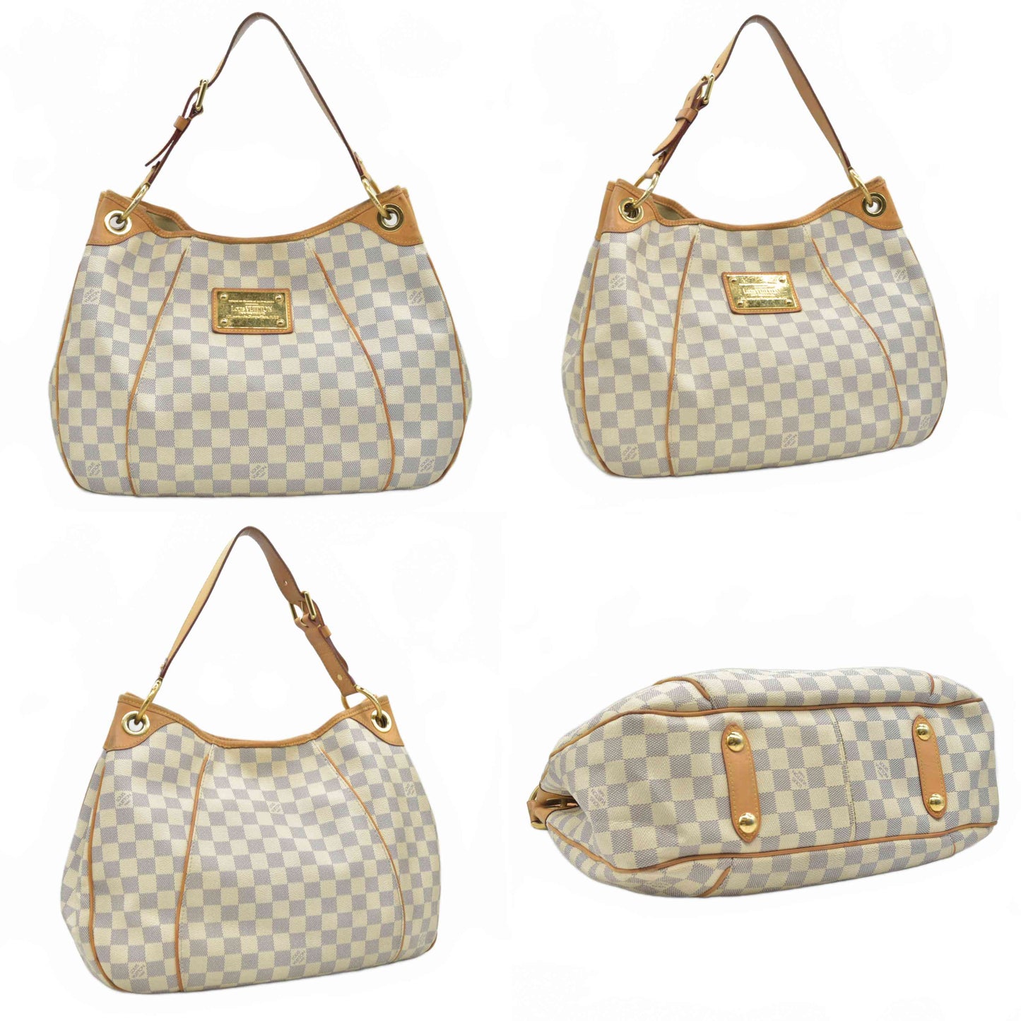 $1800 2008 Louis Vuitton Galliera PM Damier Azur MI4038