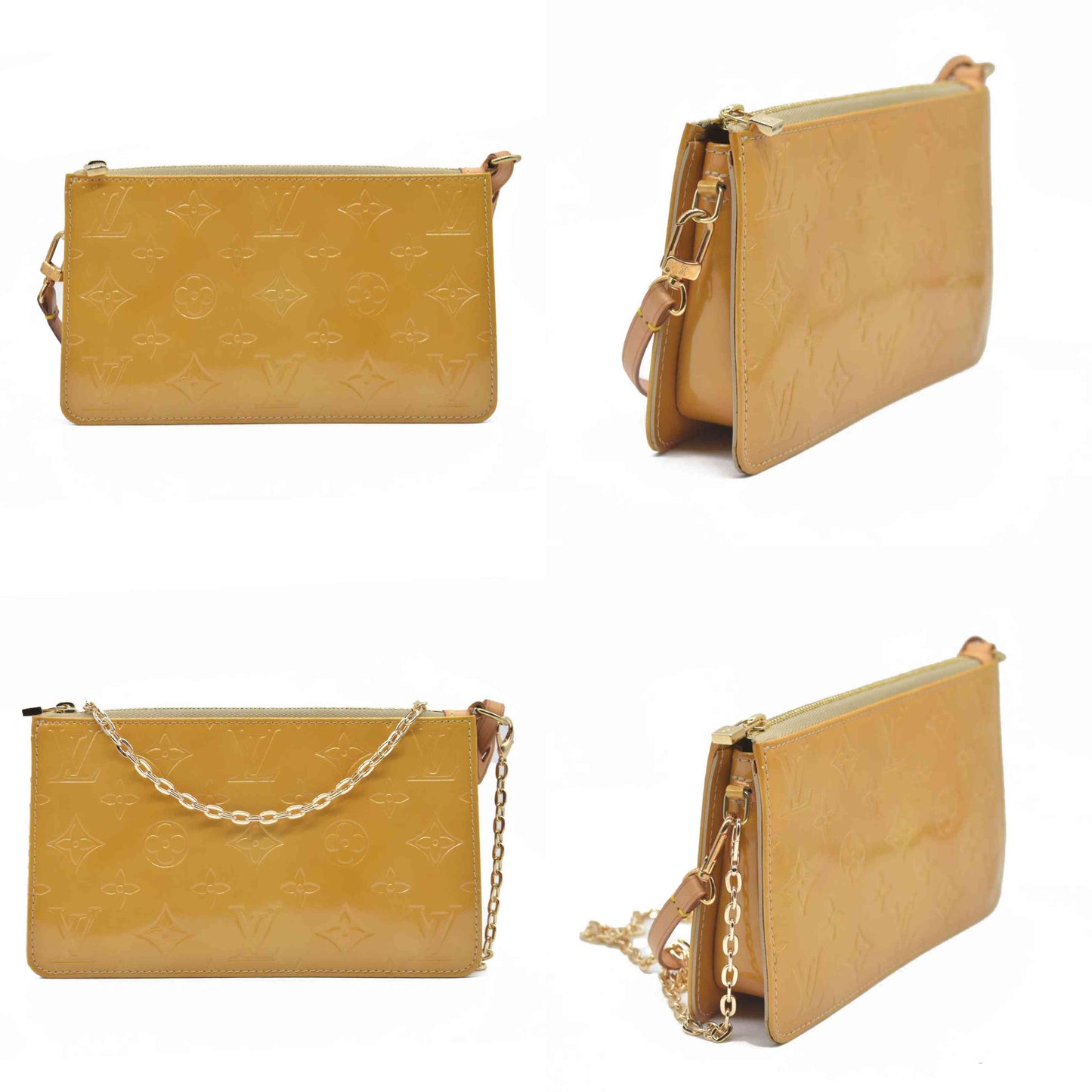 $740 Louis Vuitton  Vernis Lexington Pochette Beige