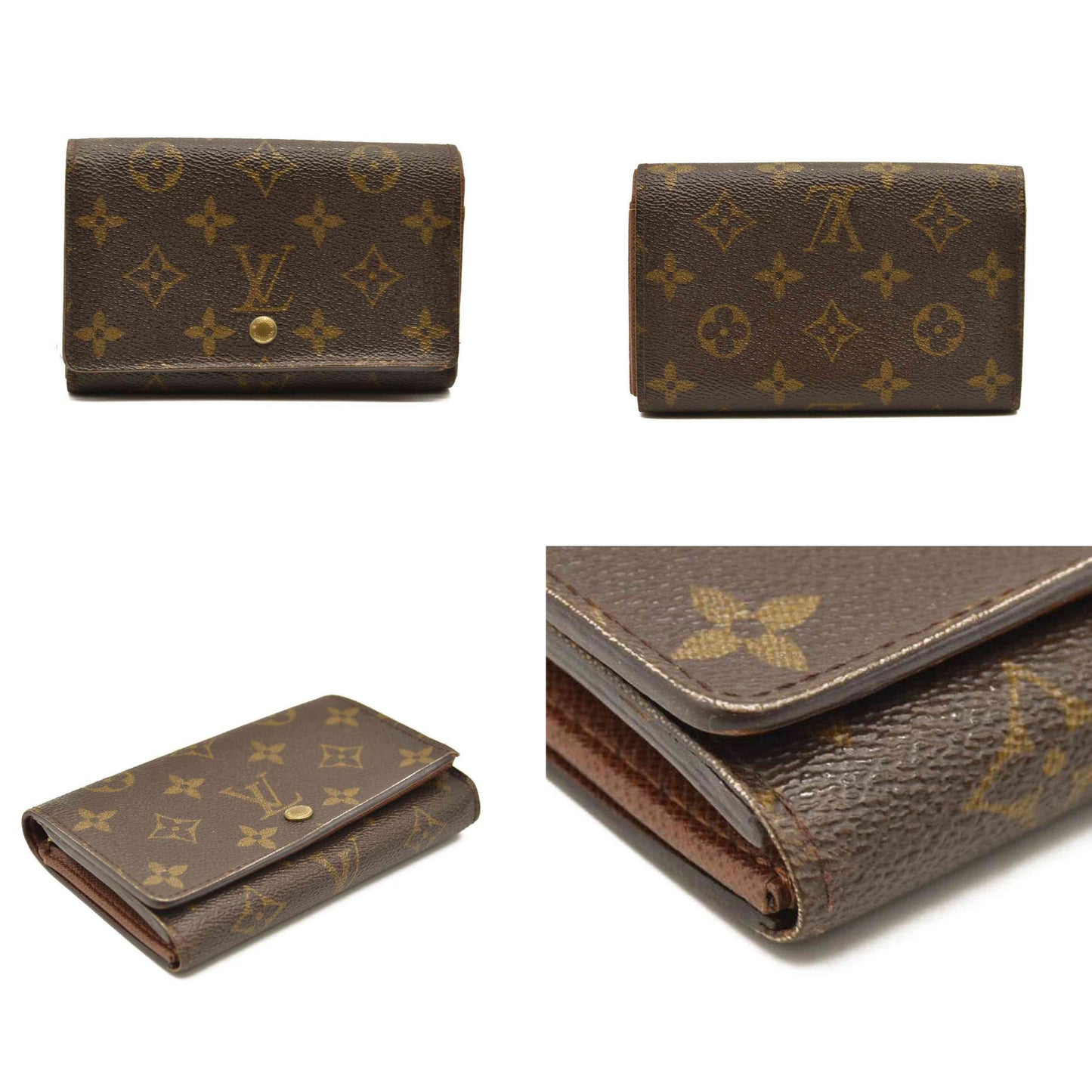 Louis Vuitton  Monogram Porte-Monnaie Billets Tresor Wallet CA0064