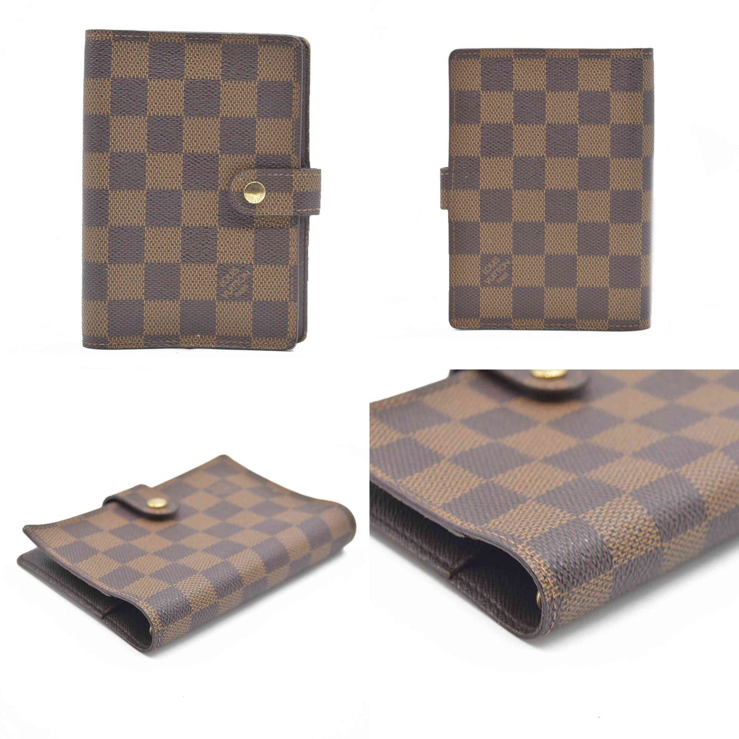 LOUIS VUITTON Damier Ebene Agenda PM Day Planner Notebook Cover CA0958