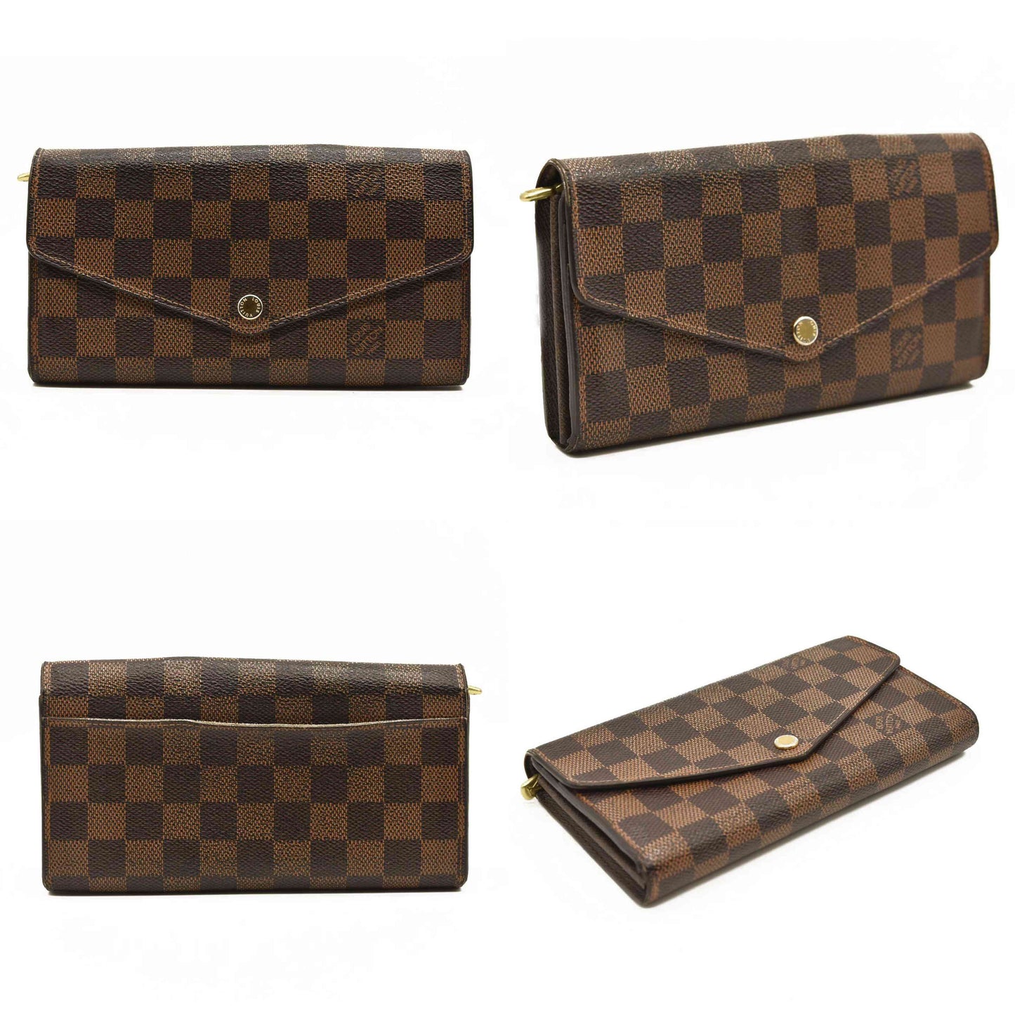 LOUIS VUITTON Damier Ebene Sarah Wallet NM CA4134