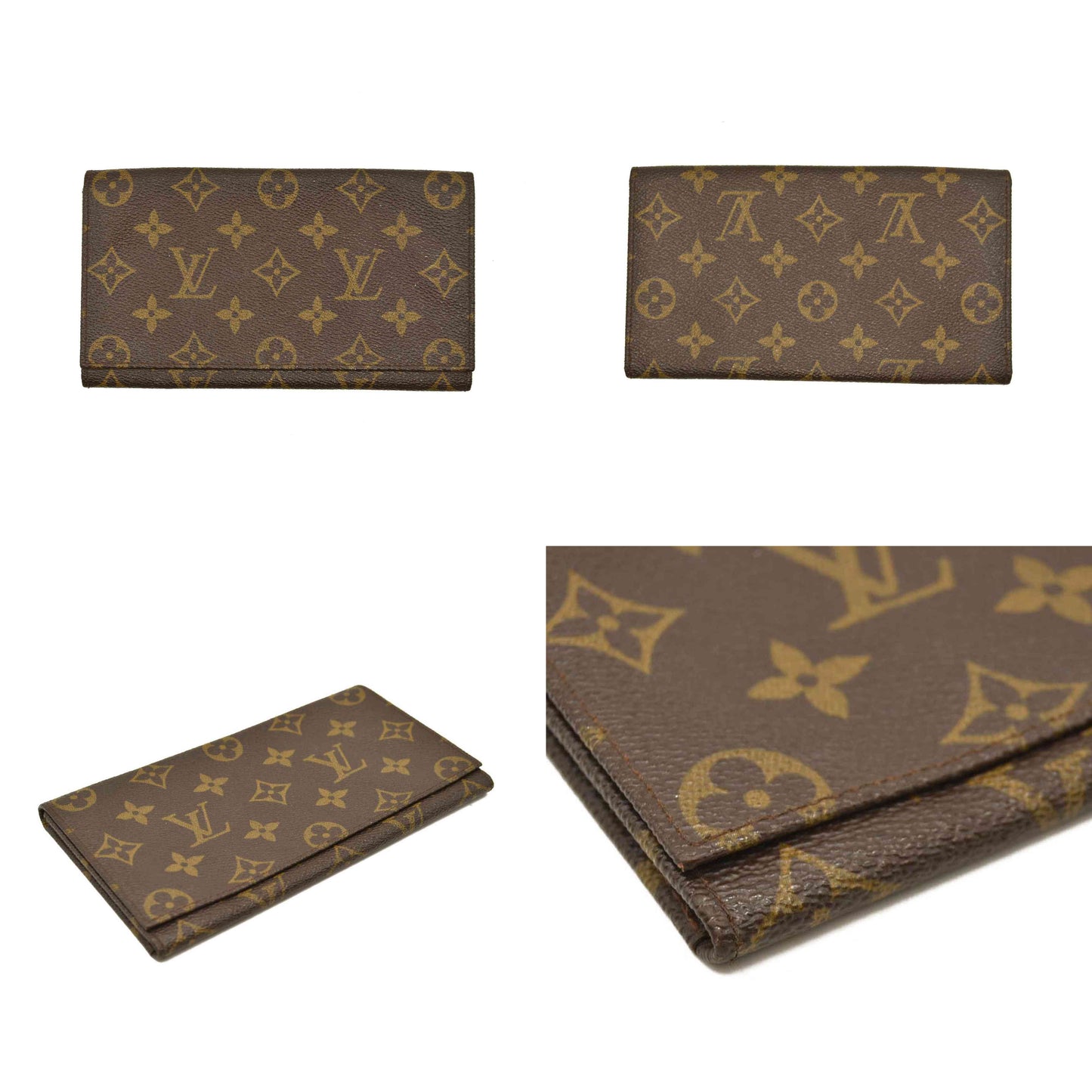 Vintage Louis Vuitton Monogram Bifold Long Wallet 844