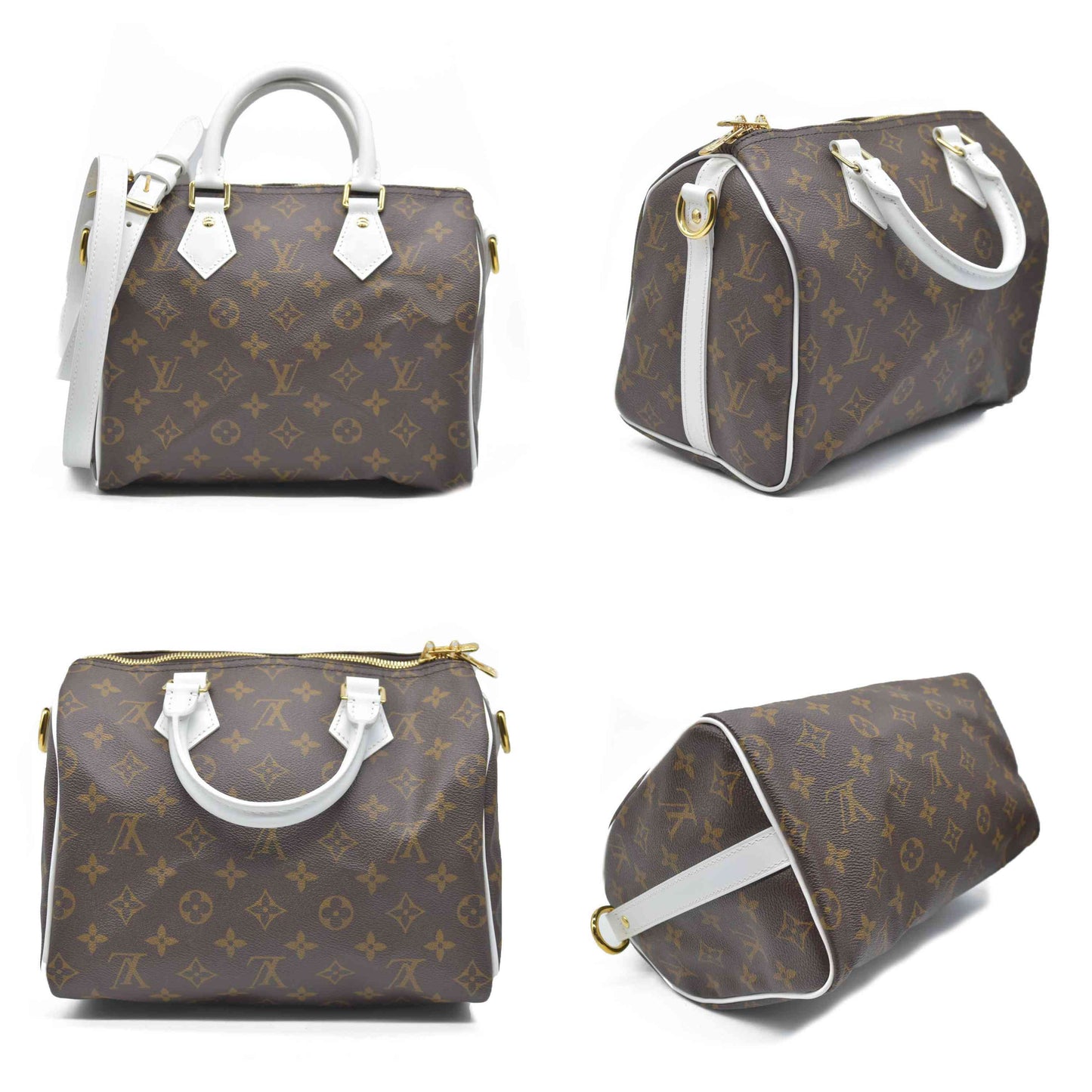 Louis Vuitton  Monogram LV Match Speedy Bandouliere 25 White