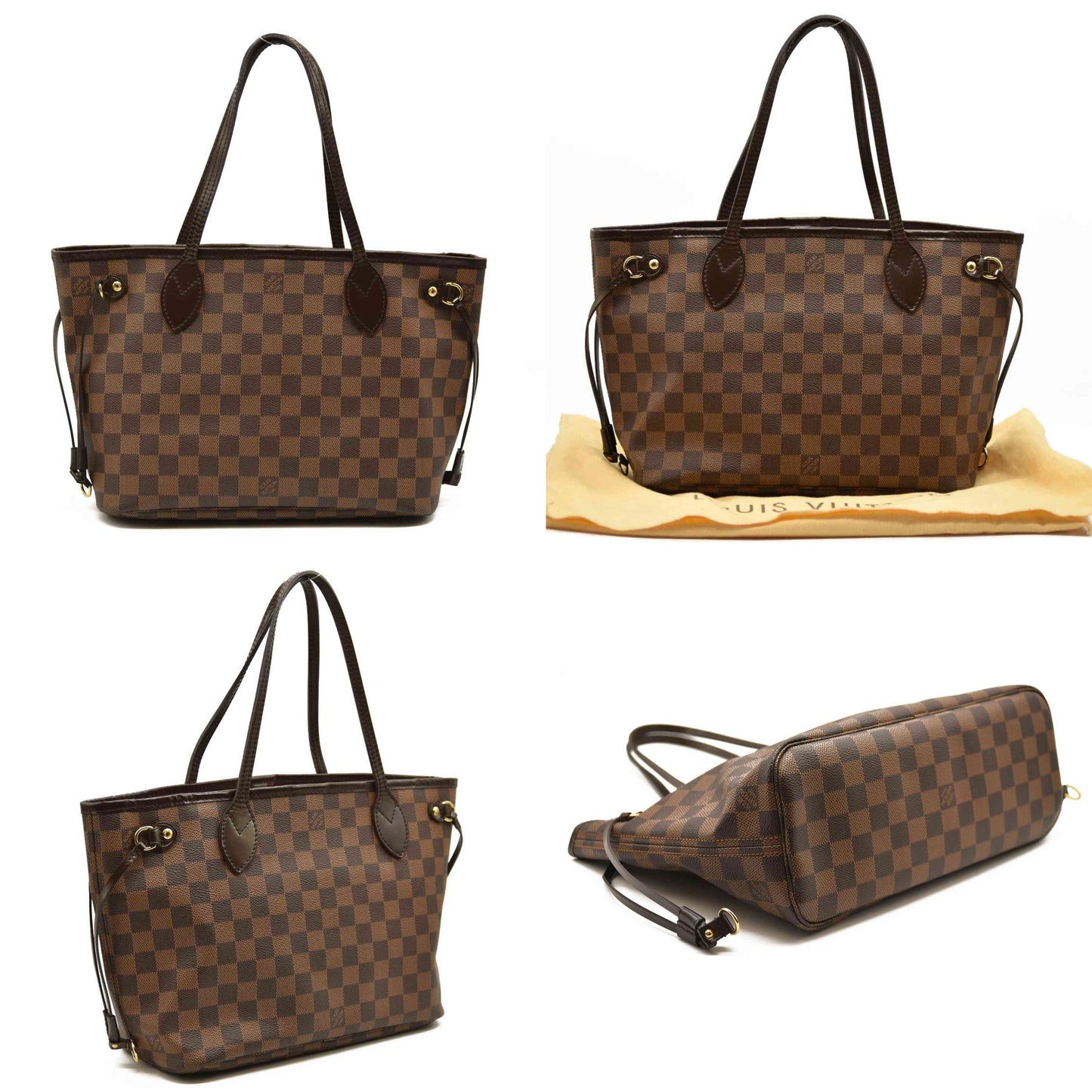 LOUIS VUITTON Damier Ebene Neverfull PM  MB1048