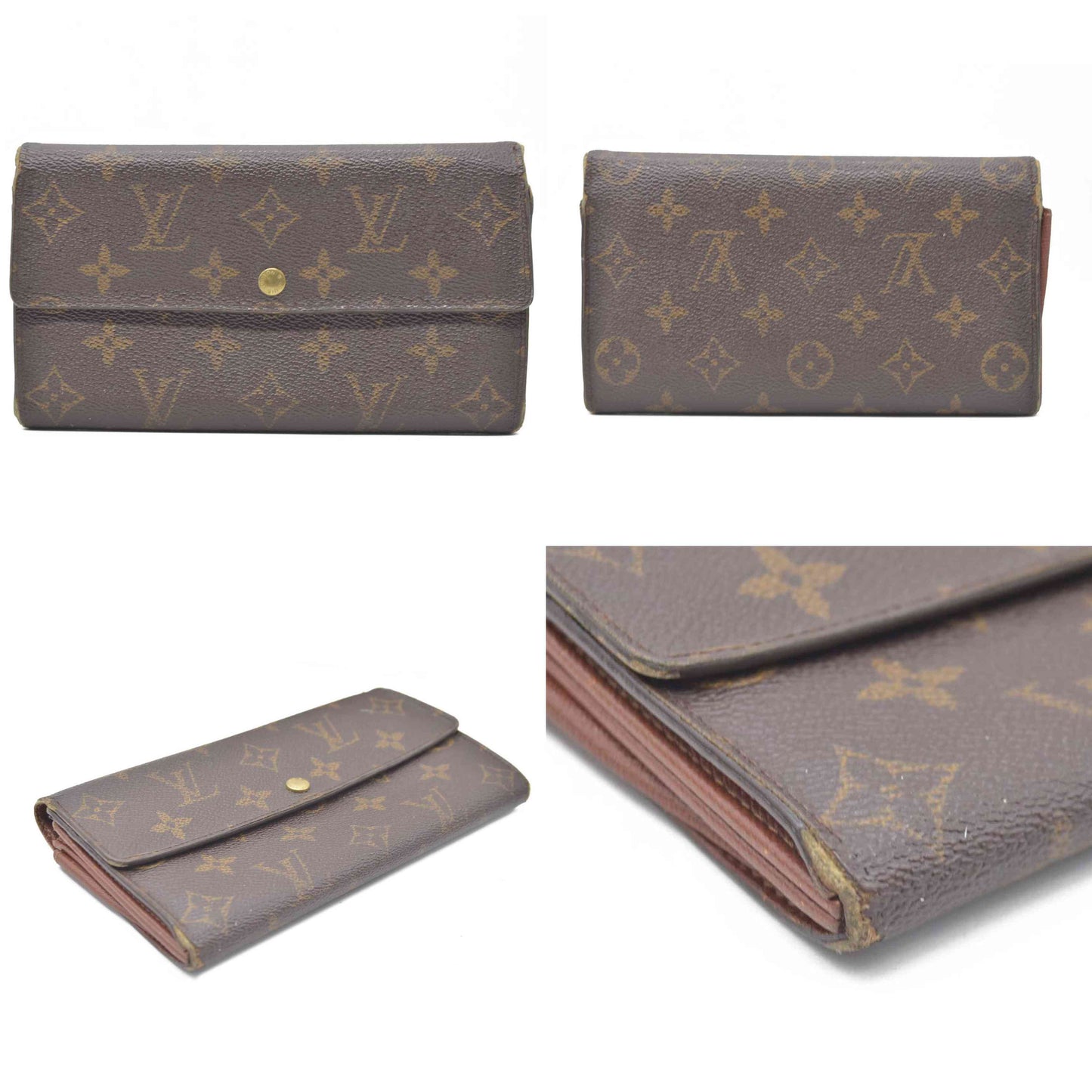 $770 2001 Louis Vuitton Monogram Sarah Long Wallet TH0011