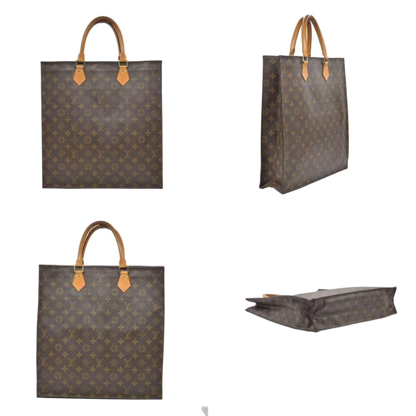 $1340 LOUIS VUITTON Monogram Sac Plat Hand Bag