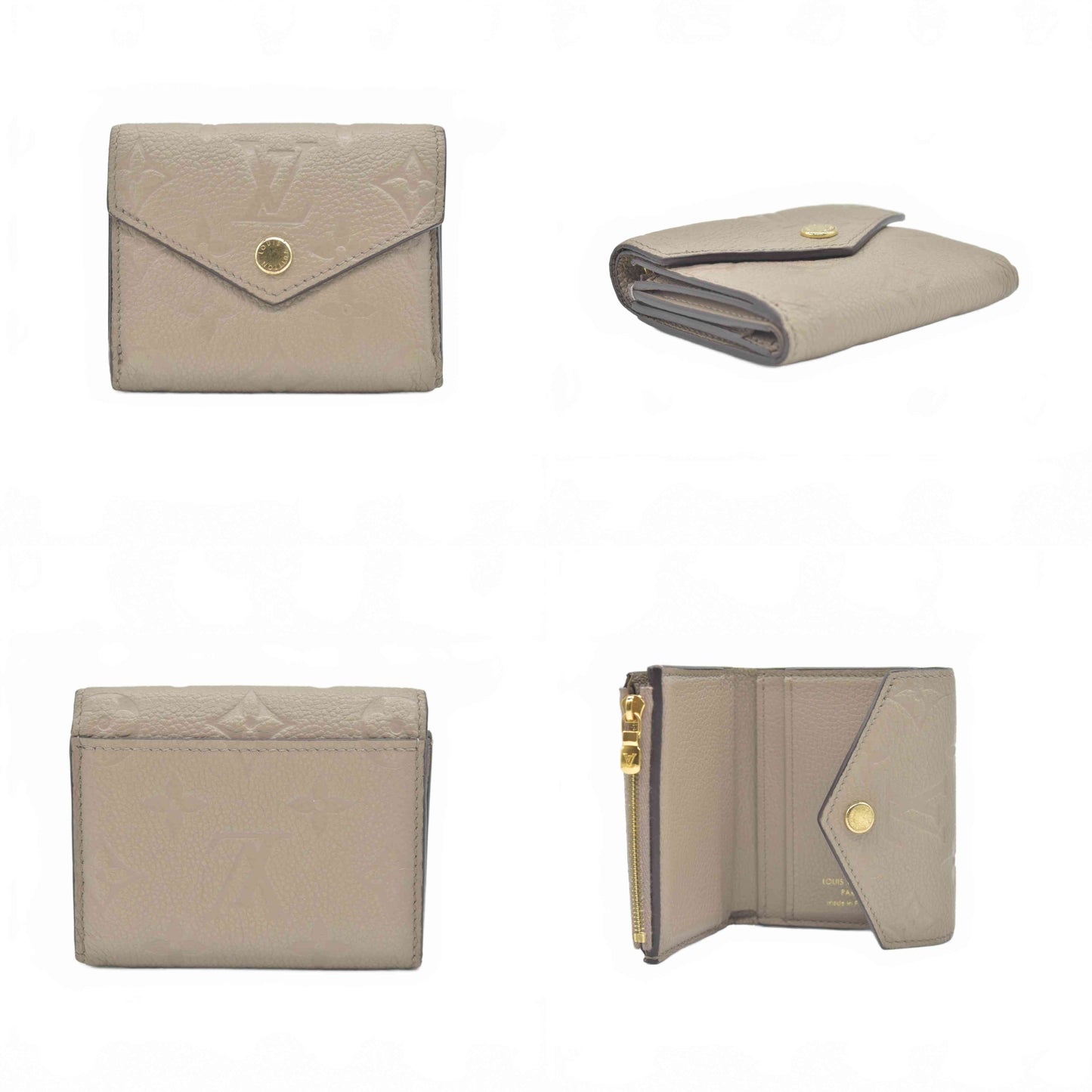 $795 RFID Louis Vuitton Monogram Empreinte Portefeuille Zoe Mini Wallet