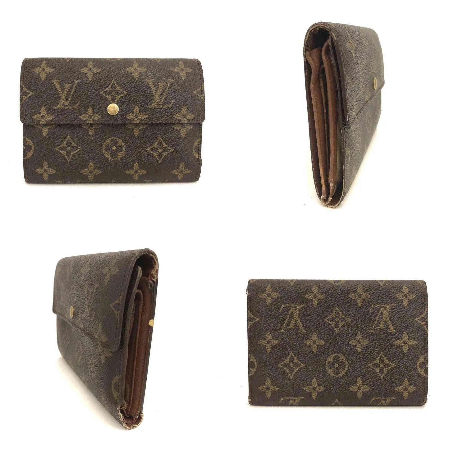 Louis Vuitton Monogram Porte Tresor Etui Papiers Trifold Wallet SP0385