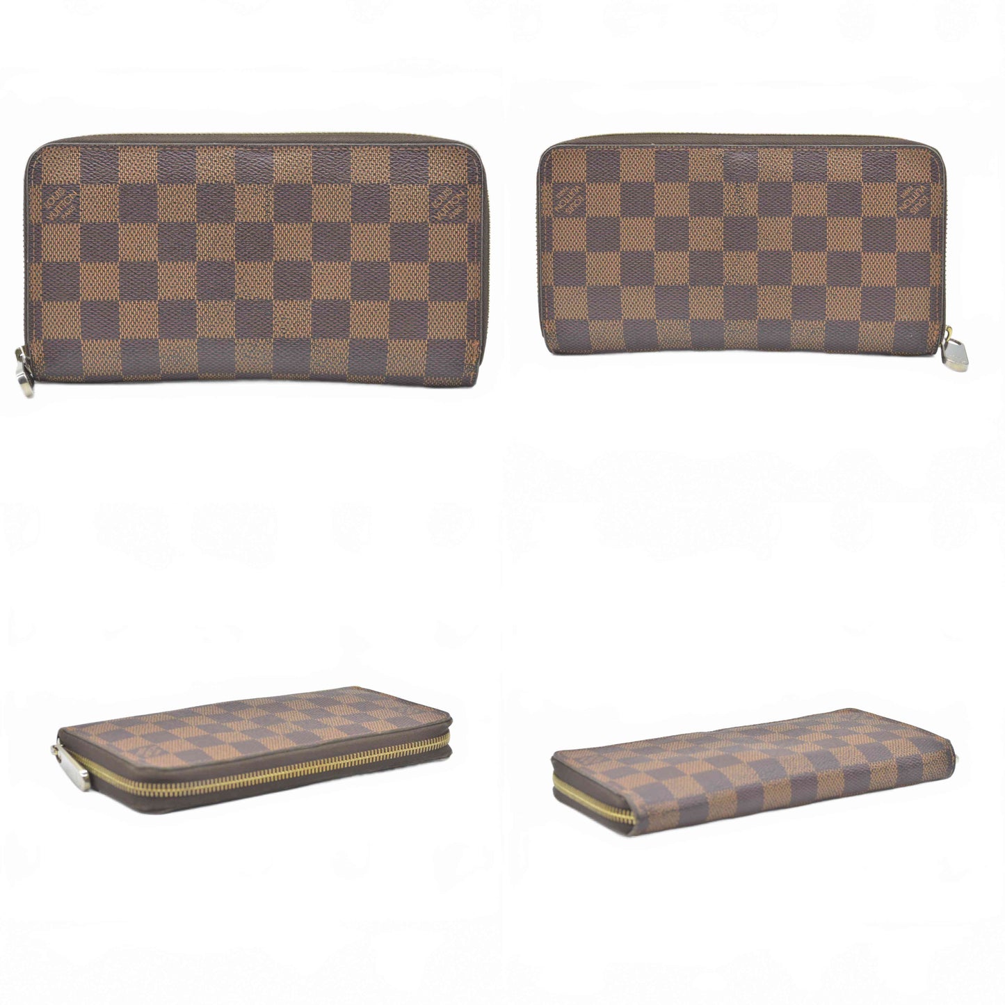 $915 2014 Louis Vuitton Damier Ebene Zippy Wallet CA3174