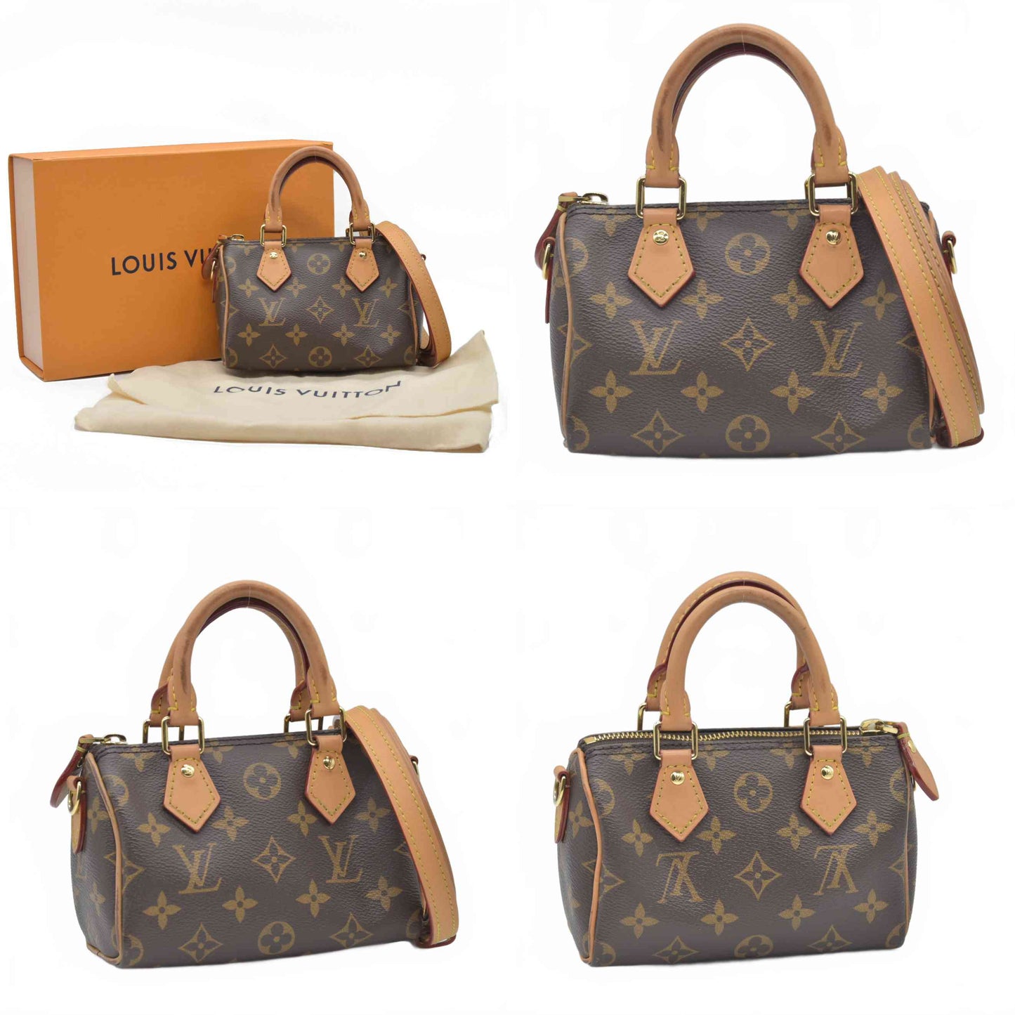 2025 $1920 Louis Vuitton Monogram Nano Speedy Bandouliere LA0285