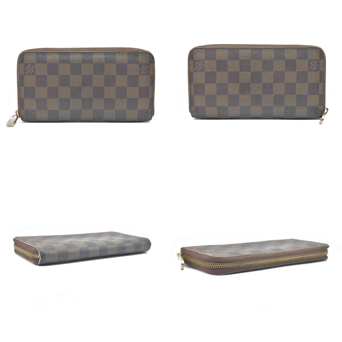 $915 2007 Louis Vuitton  Damier Ebene Zippy Wallet VI4057
