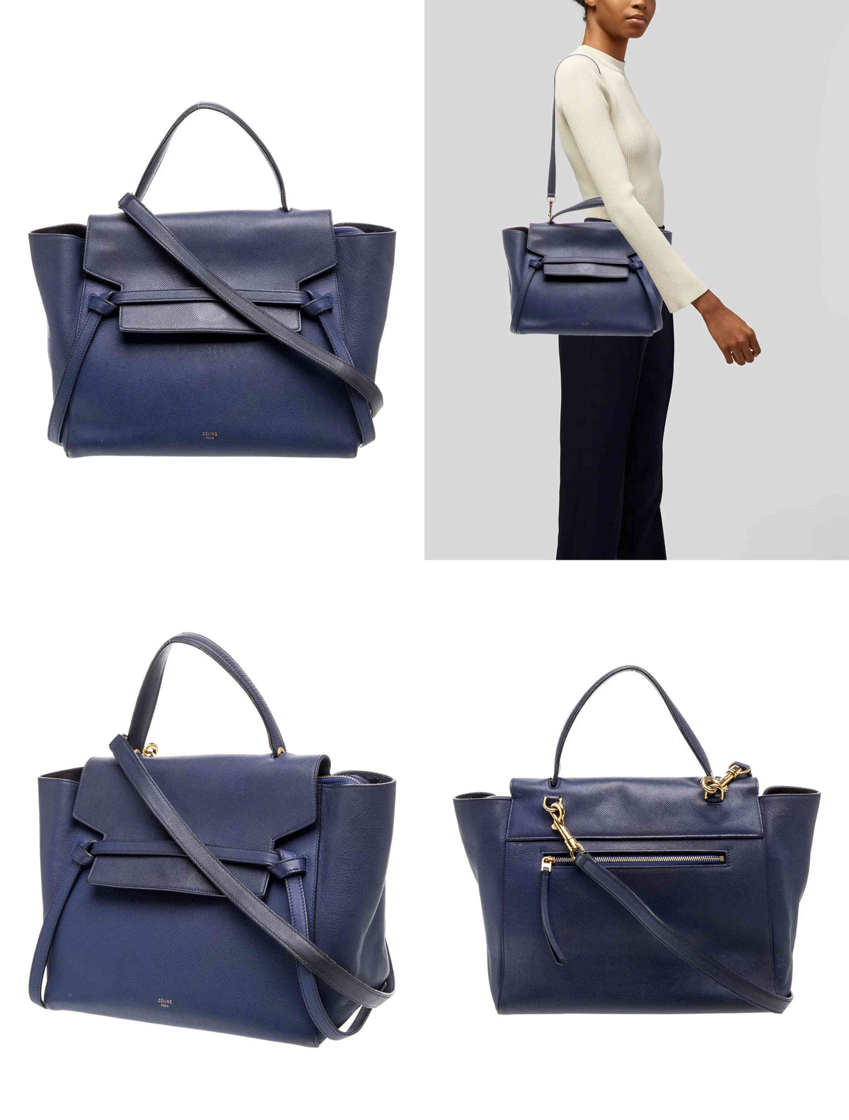 $2850 Celine Leather Belt Bag Mini 10021134