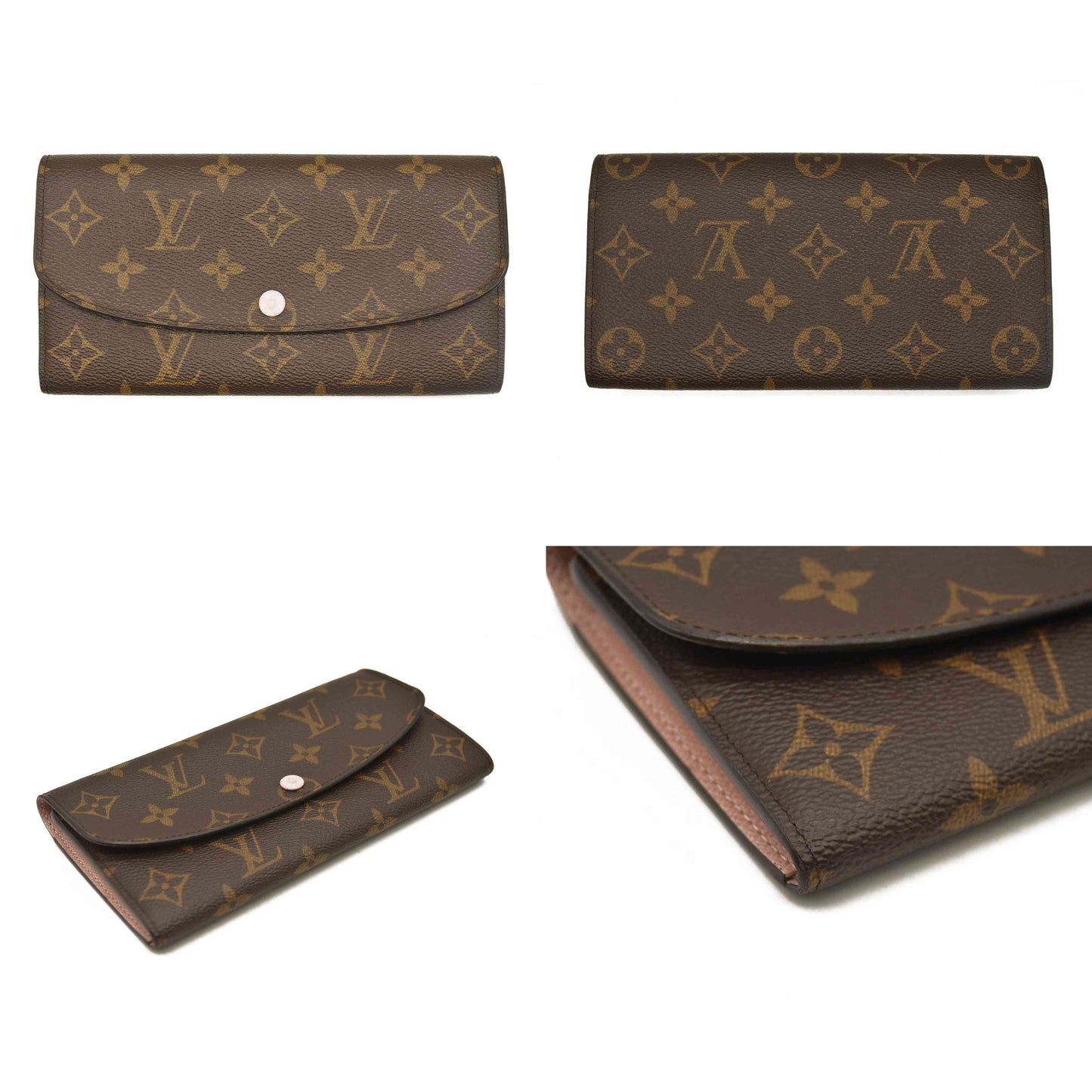 Louis Vuitton NM Monogram Emilie Wallet Rose Ballerine CA0138