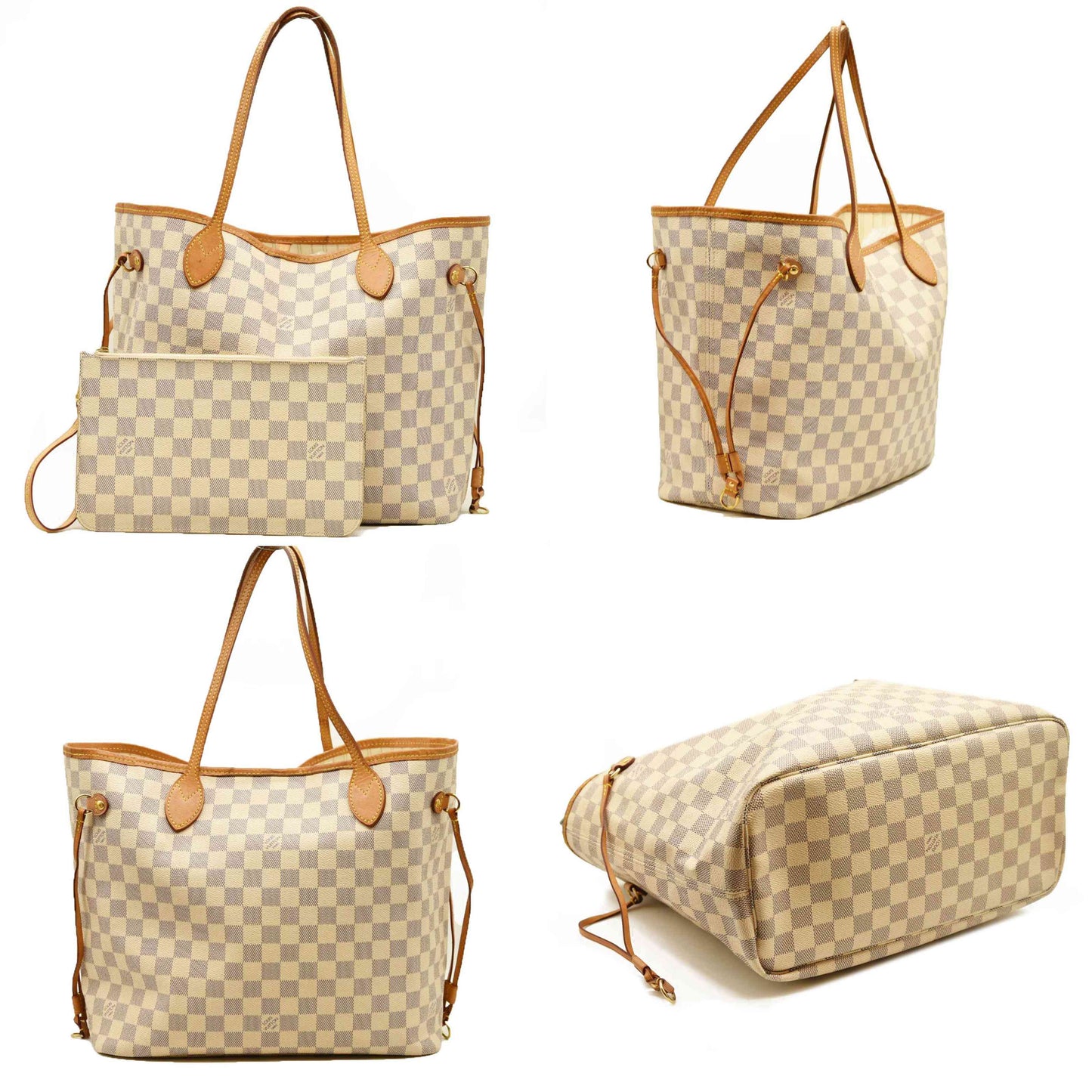 Louis Vuitton Damier Azur Neverfull MM with Pouch AR2149