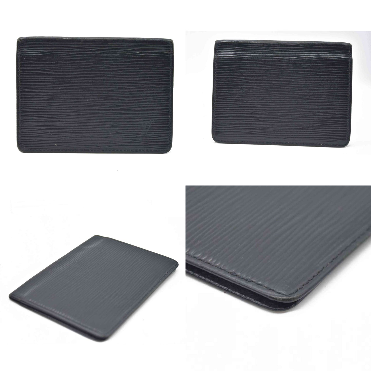 $310 2001 Louis Vuitton Epi Porte 2 Cartes Vertical Leather Pass Card Case SP0041