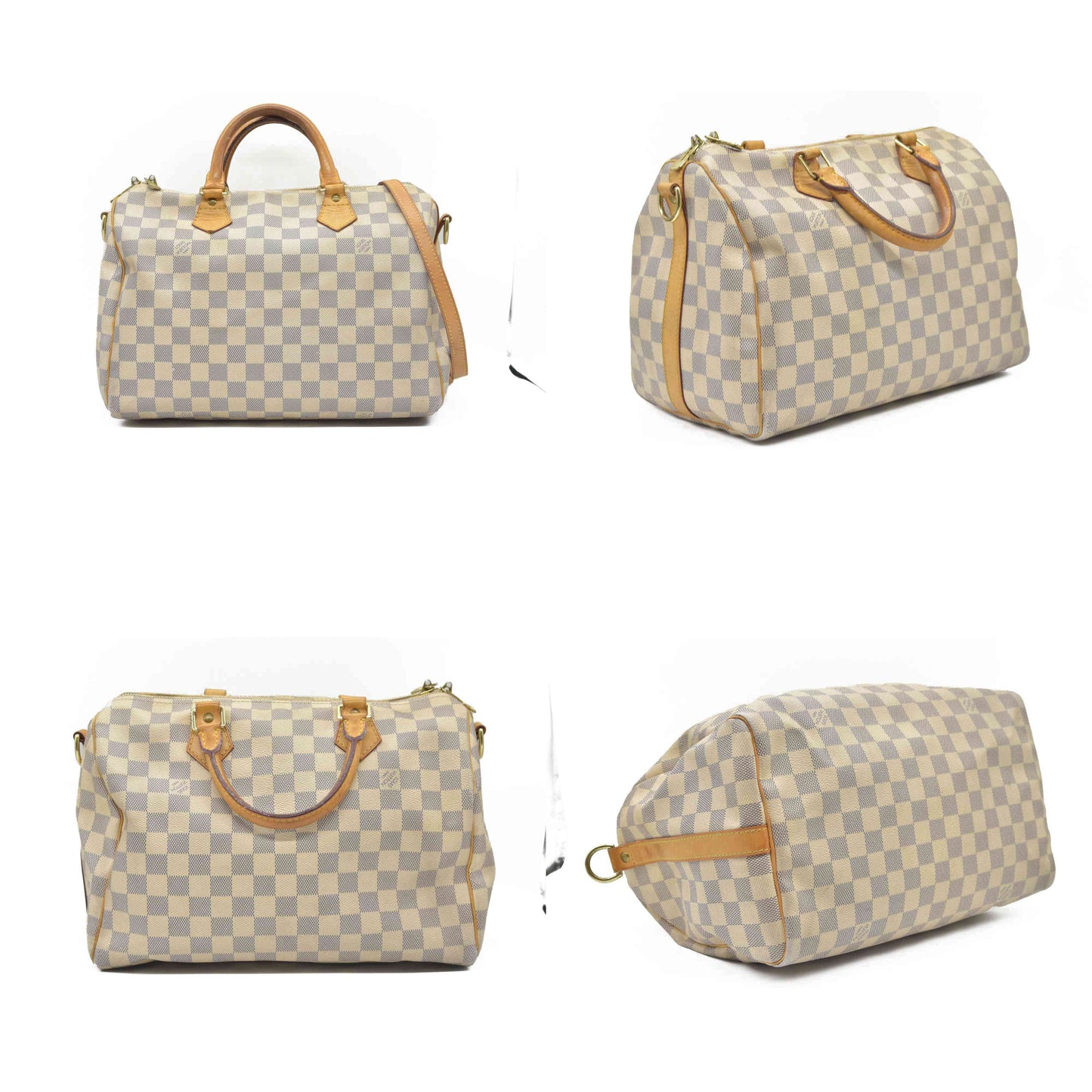 $1980 Louis Vuitton Damier Azur Speedy Bandouliere 30 SP2183 2013